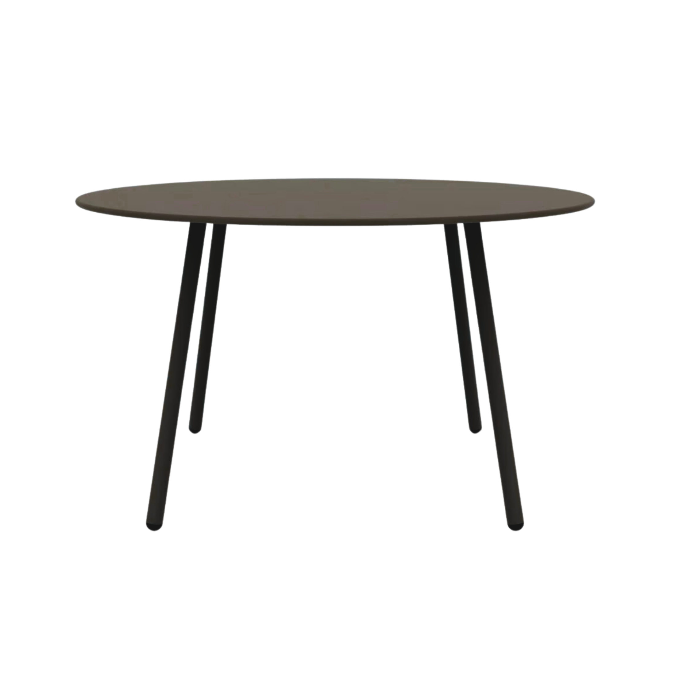 "Roma" round galvanized metal garden table, removable, 130x130 cm, 75 cm high