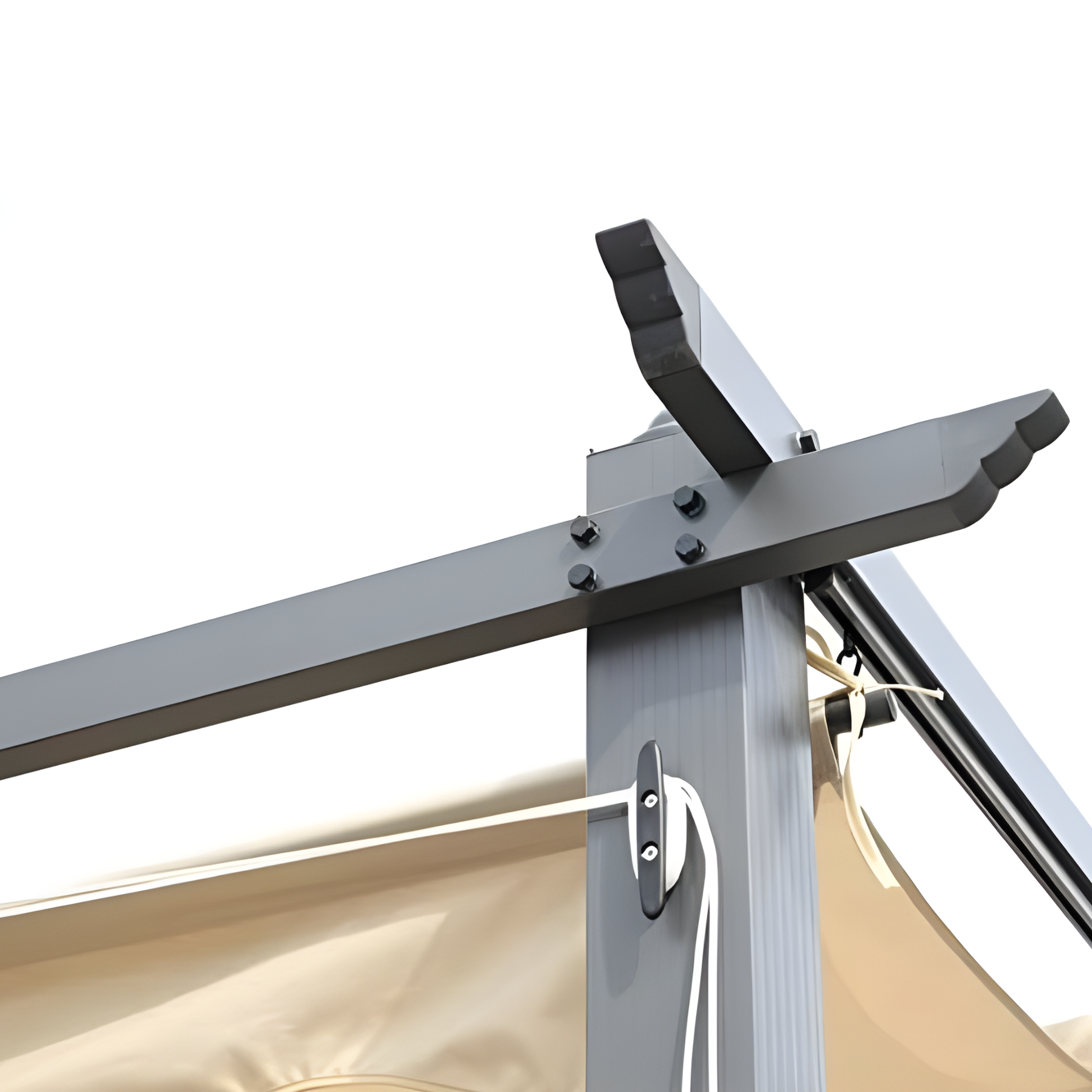 "Sun" sliding aluminum gazebo with 400x300 cm 230h cover