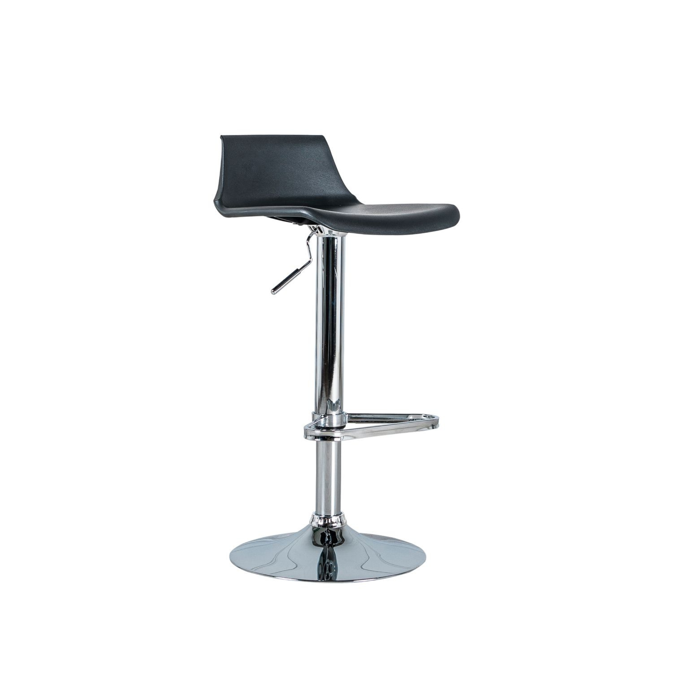 Set of "Henri" high stools in polypropylene with gas lift and footrest, 41x39 cm, 72h