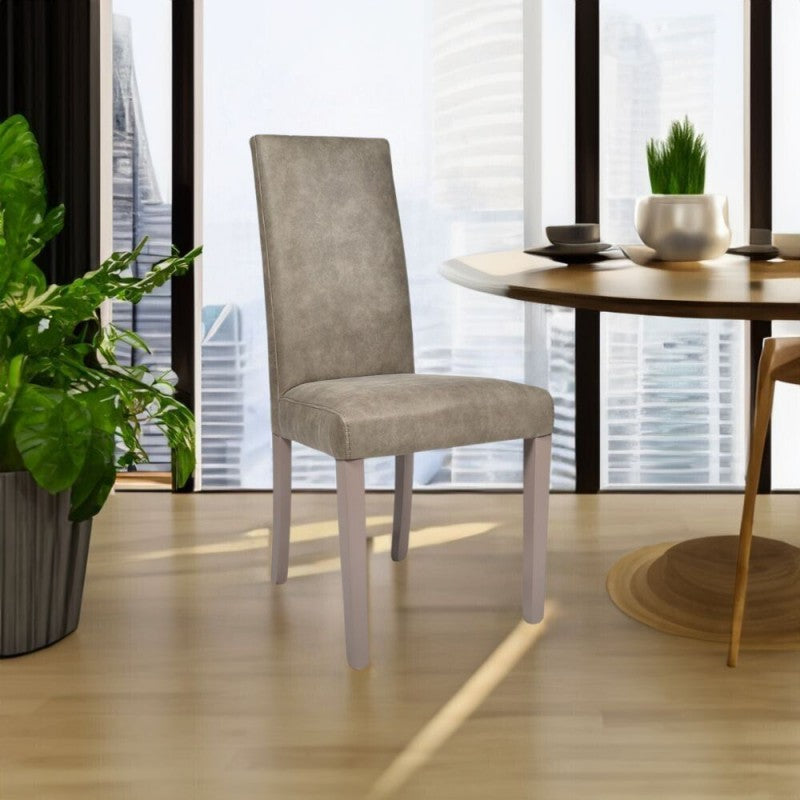 Set of "Nancy" dining chairs upholstered in dove grey Yuma fabric, 47x47 cm, 101h