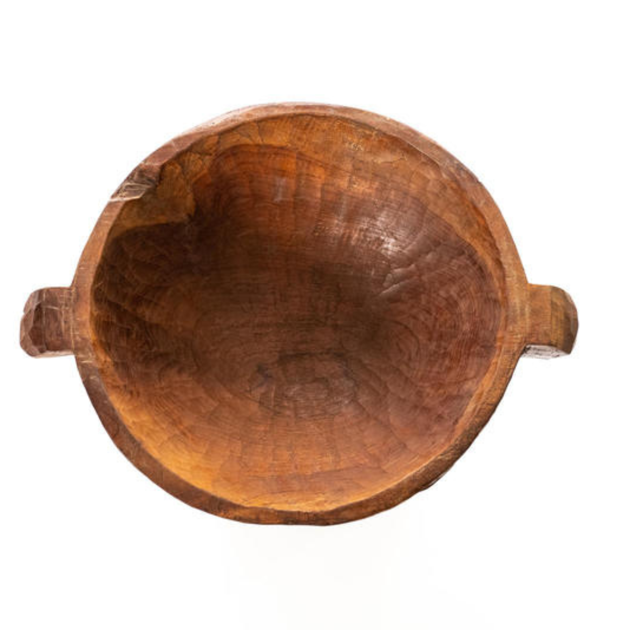 Round wooden bowl "Ciotola2" hand carved 60x47 cm 37h