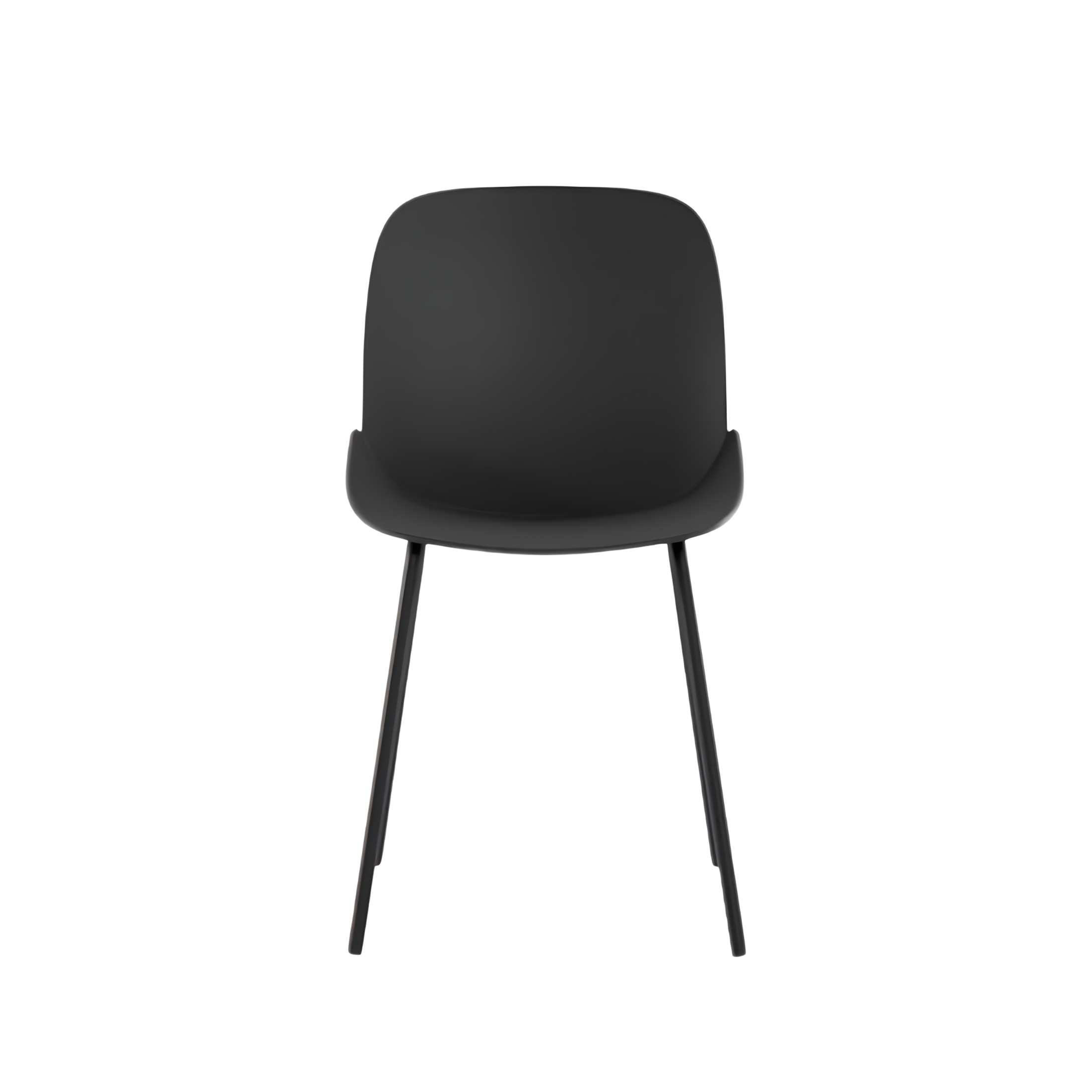 Set of modern "Azzurra" polypropylene chairs with painted metal frame for the living room