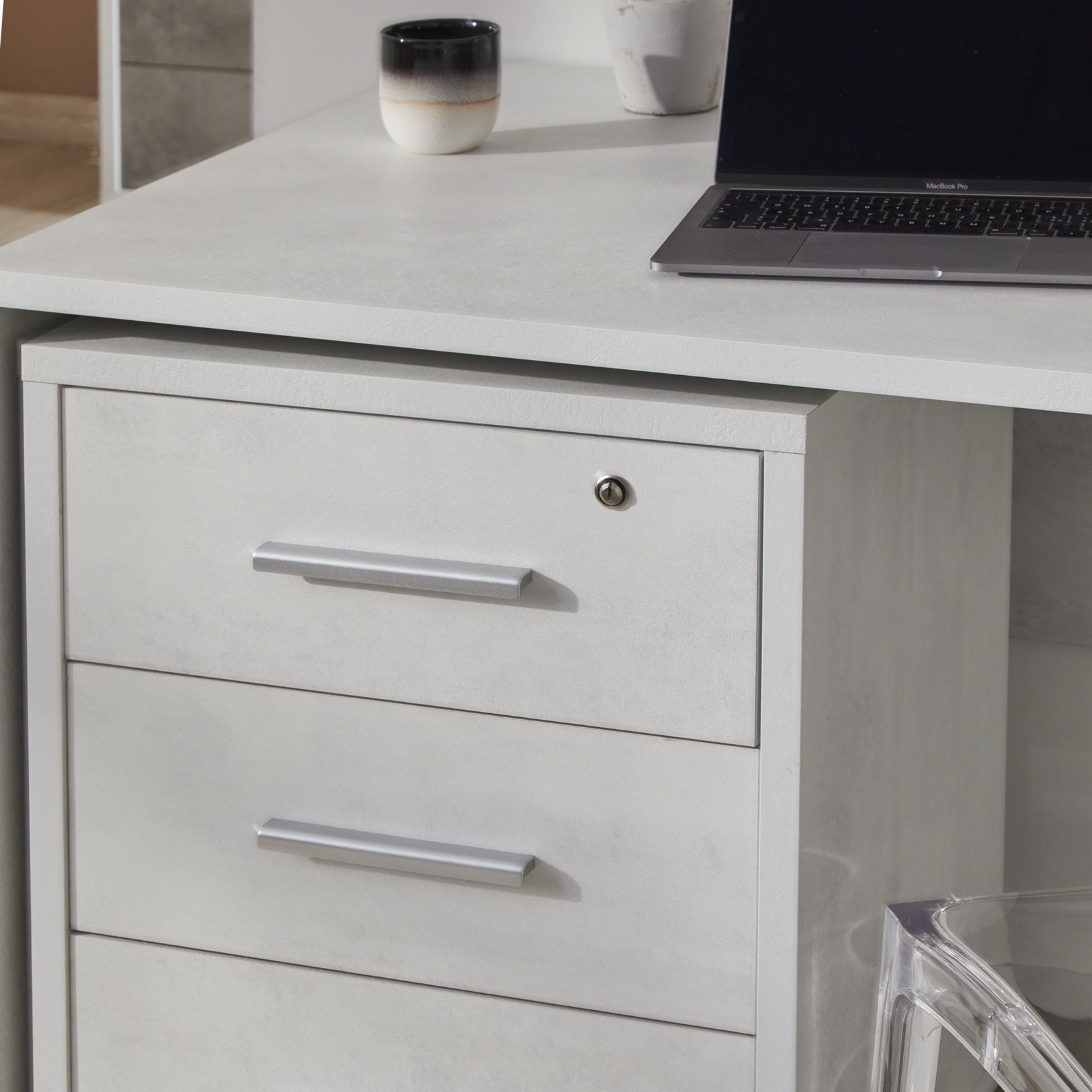 "Giorgia" rectangular wooden office desk for study, 120x69 cm, 76h