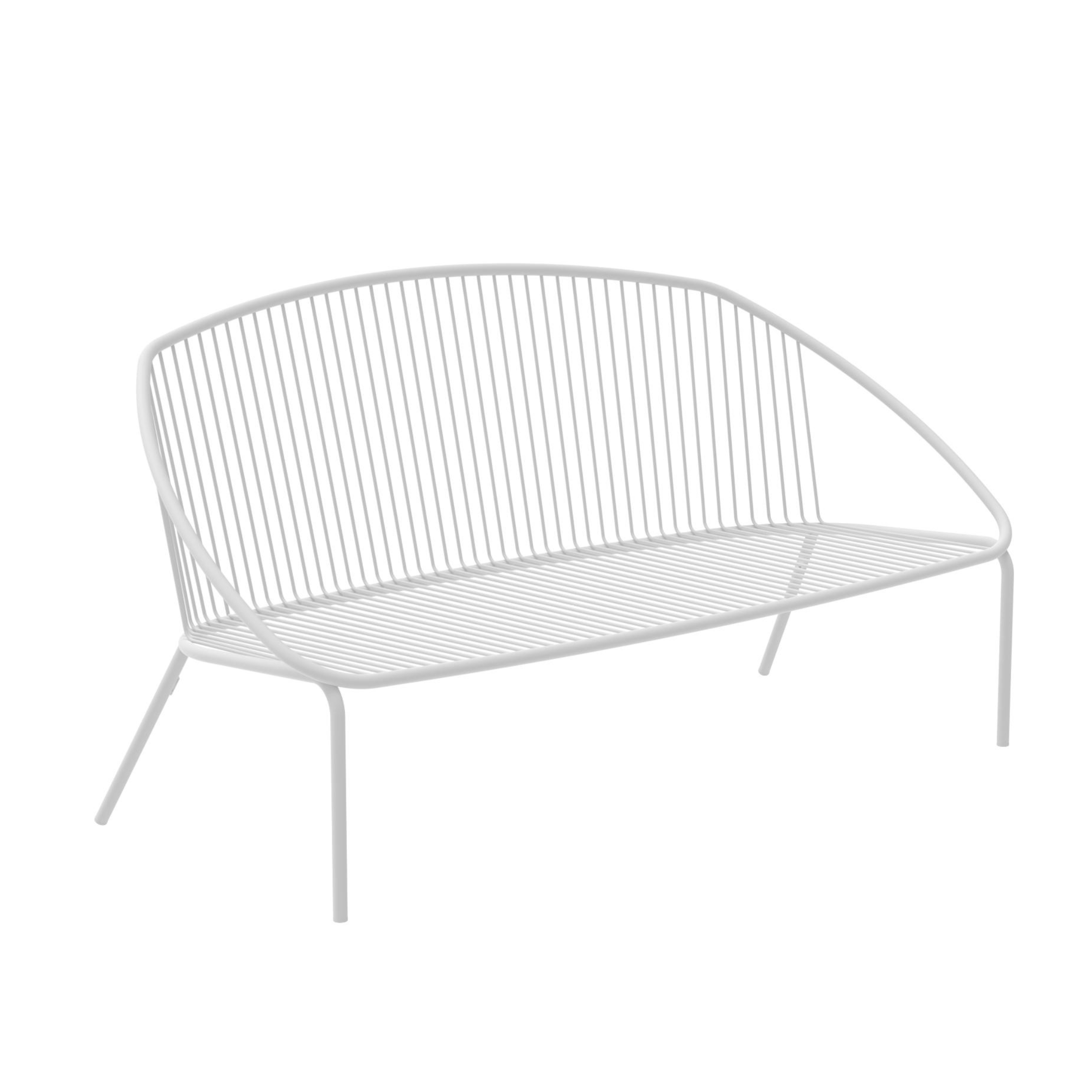 "Aria" metal garden sofa, stackable lounge bench, 160x81 cm, 85 cm high