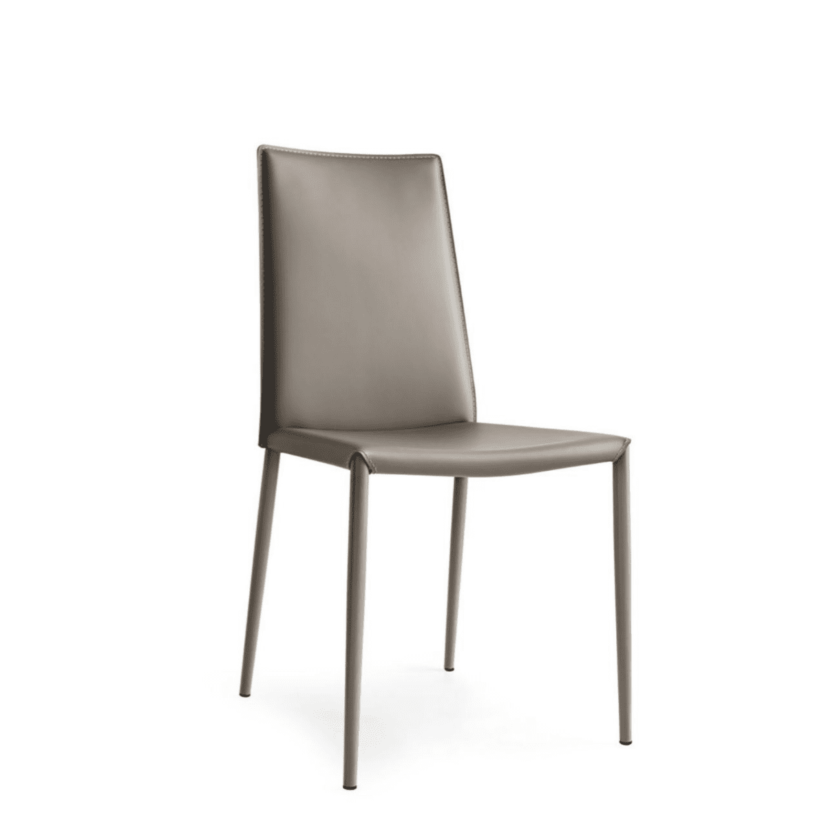 Set di sedie moderne da soggiorno "Boheme" rivestite in cuoio rigenerato cm 48x52 90h - MondoViro