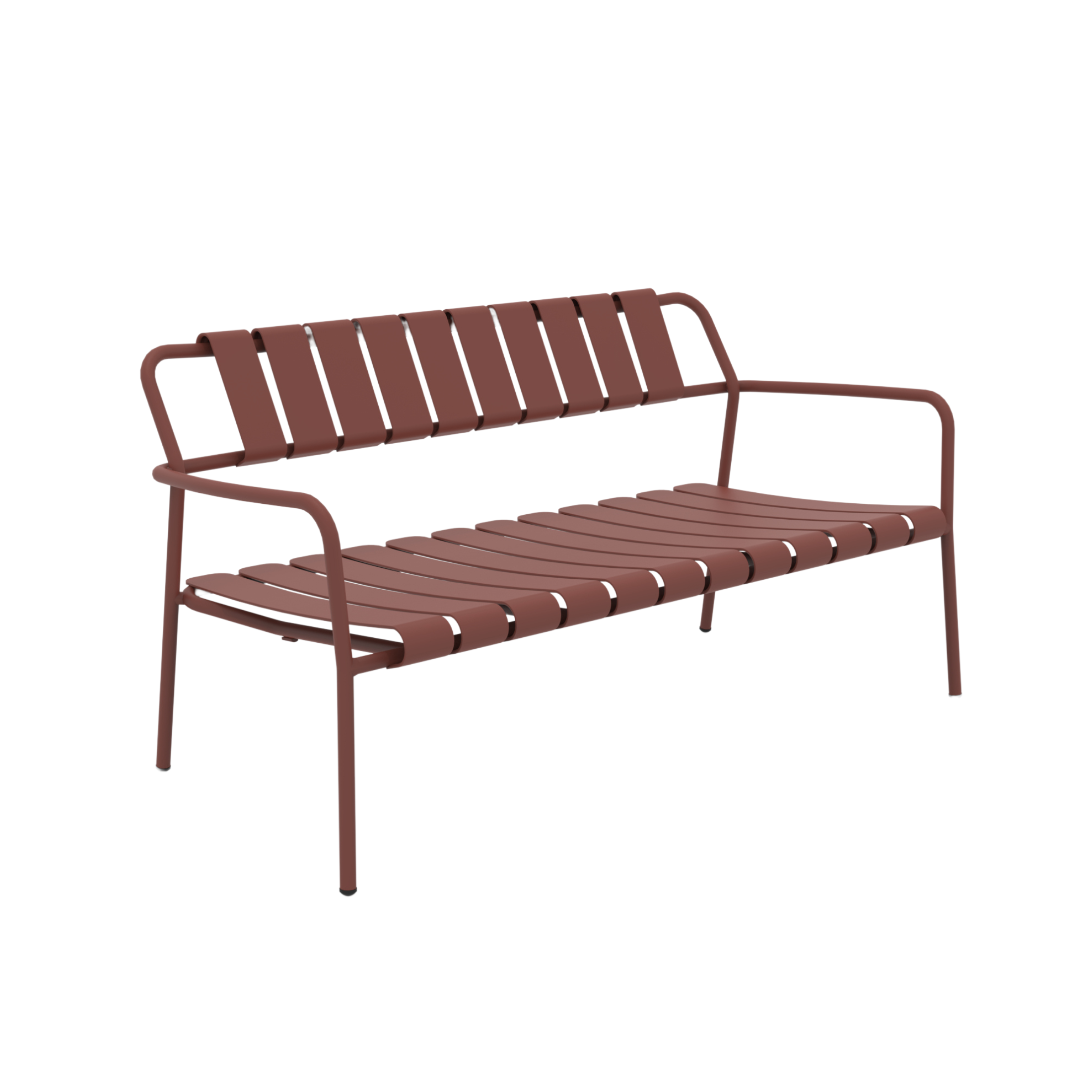 "Verdea" aluminum lounge bench, garden sofa, 146x70 cm, 76h