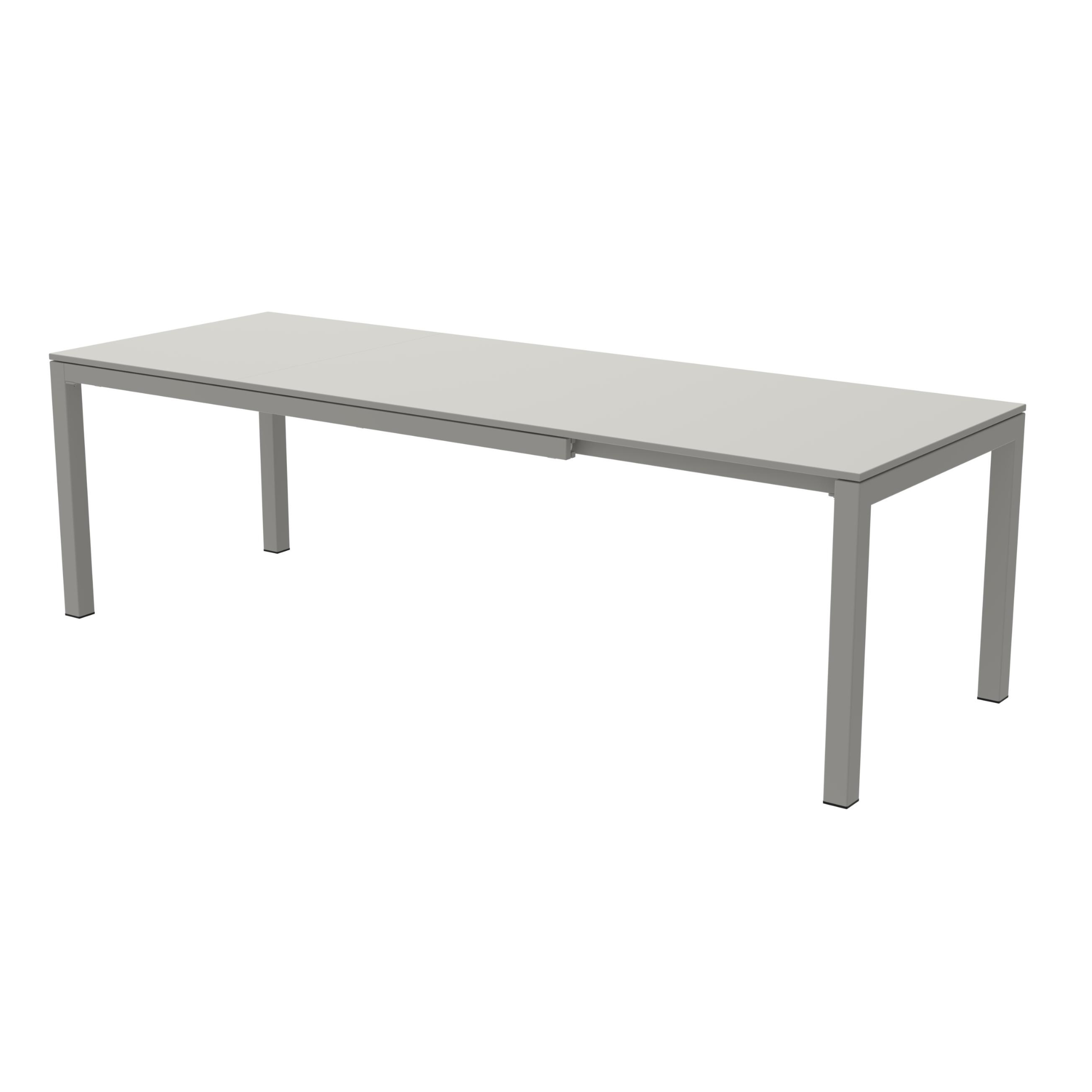 Extendable "Extia" painted metal garden table for modern use