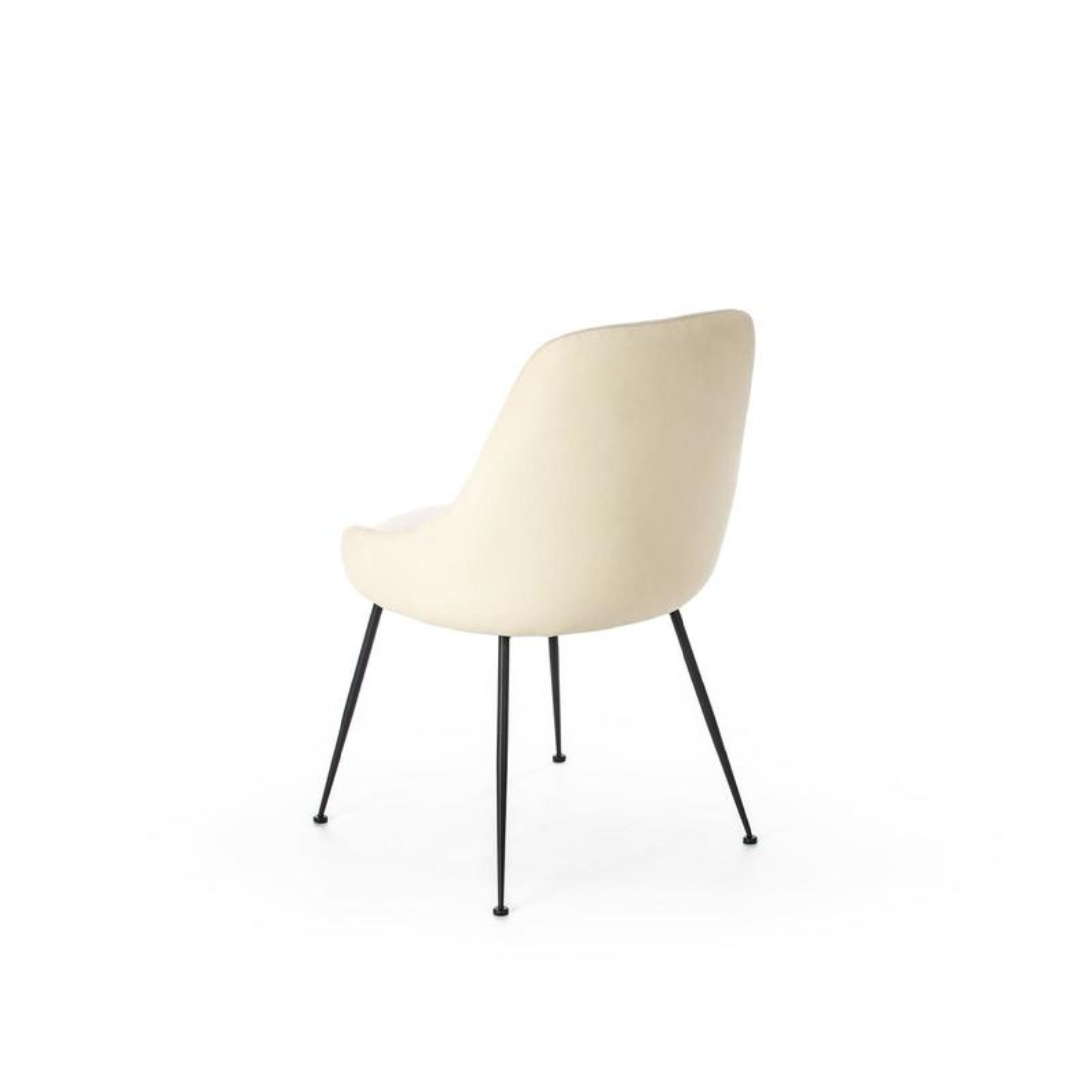 Modern padded chair "Alyssa" velvet effect cm 49.5x48.5 80h