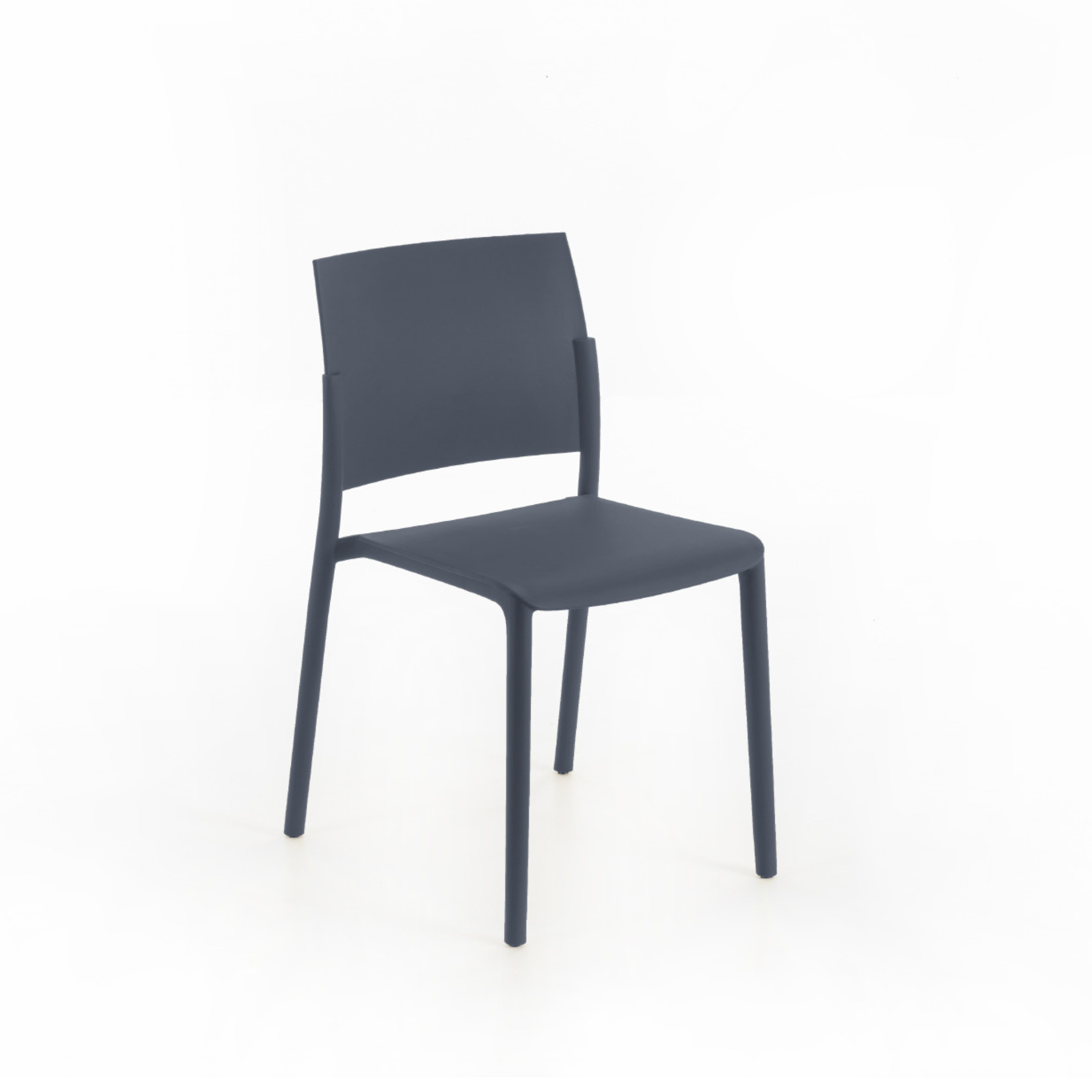Set of modern "Sabrina" stackable polypropylene living room chairs, 52.5x55 cm, 81h