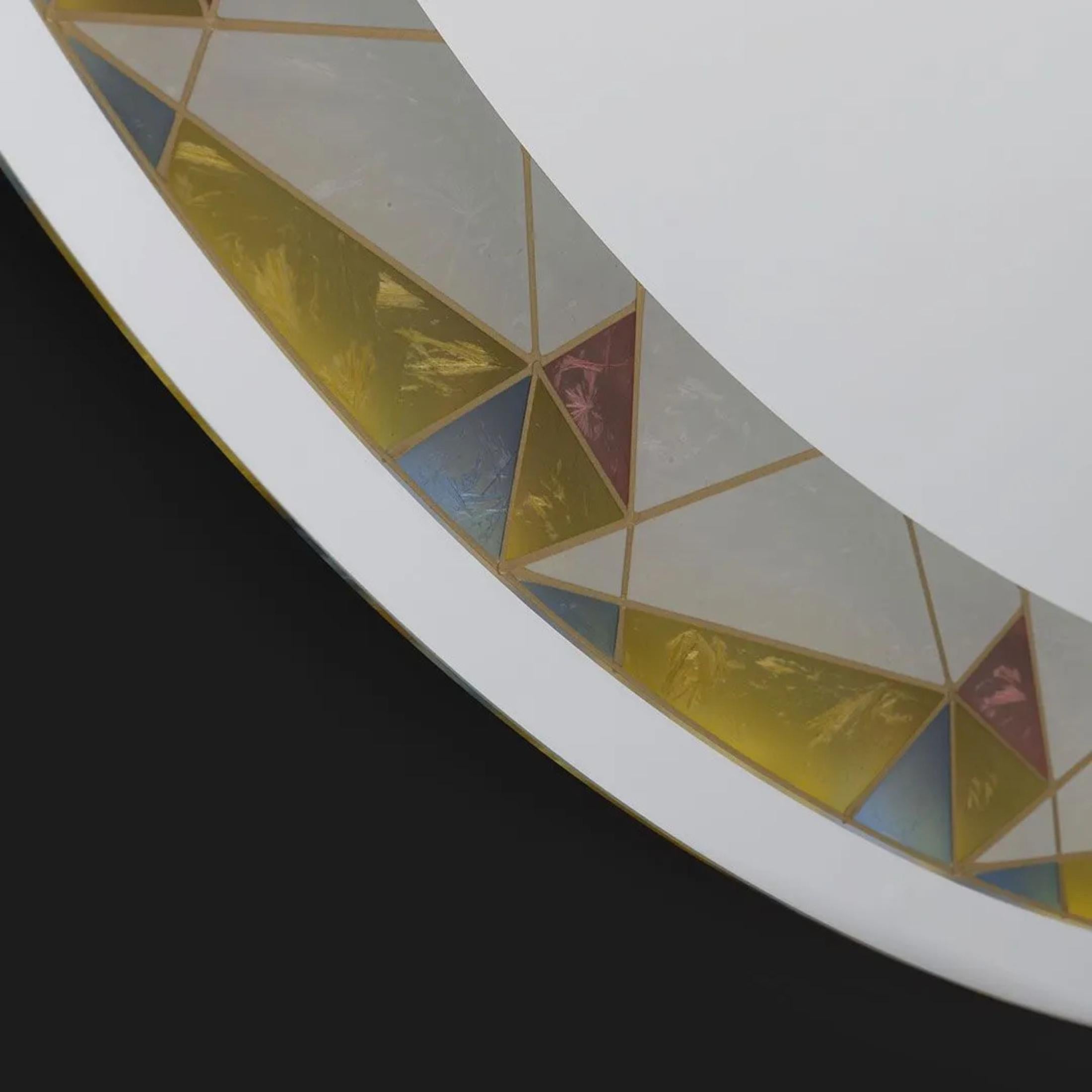 Espejo de pared táctil LED "Mosaic" con inserciones satinadas y de color