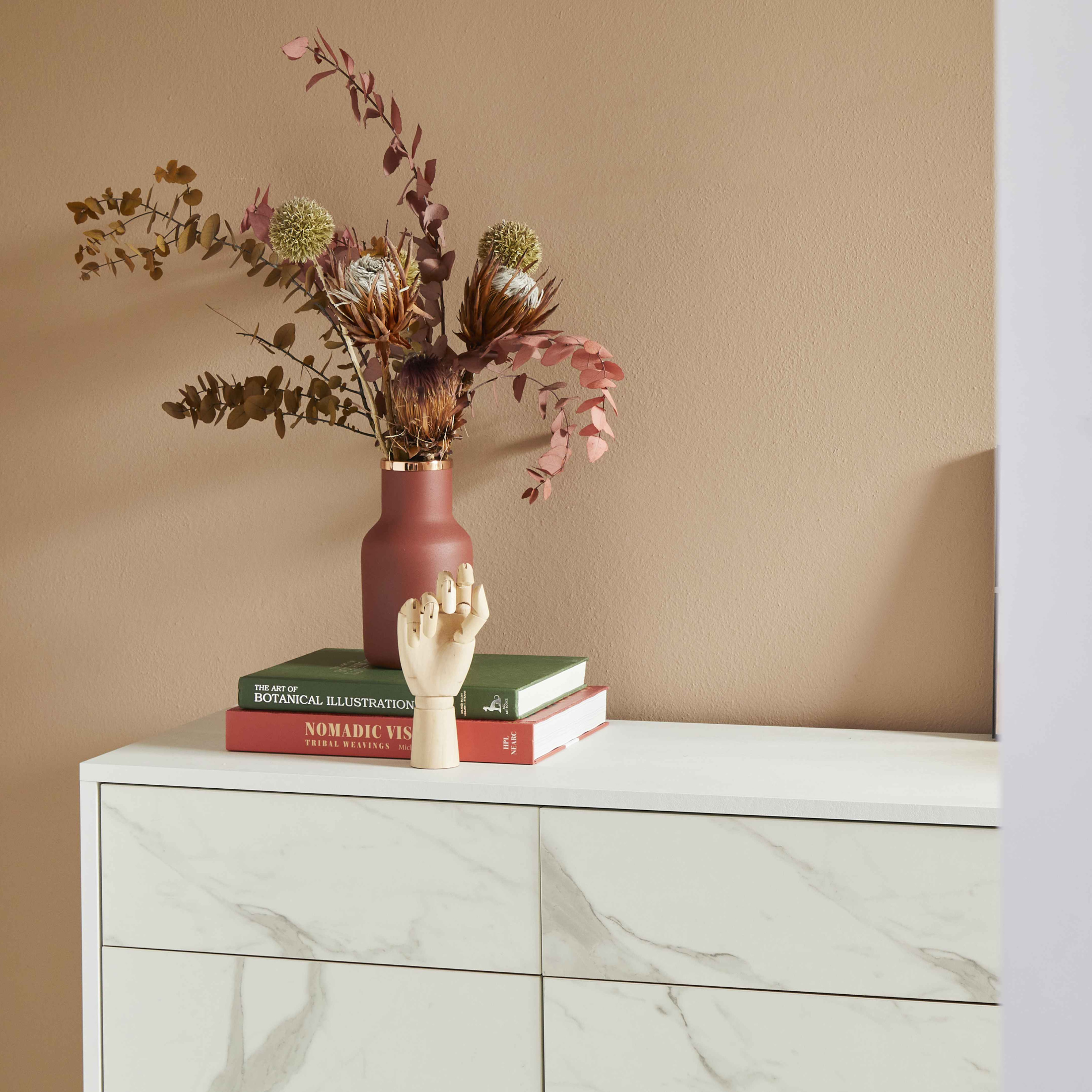 Wooden cabinet 3 doors 3 drawers "Angy" push drawer cm 164x41 92h