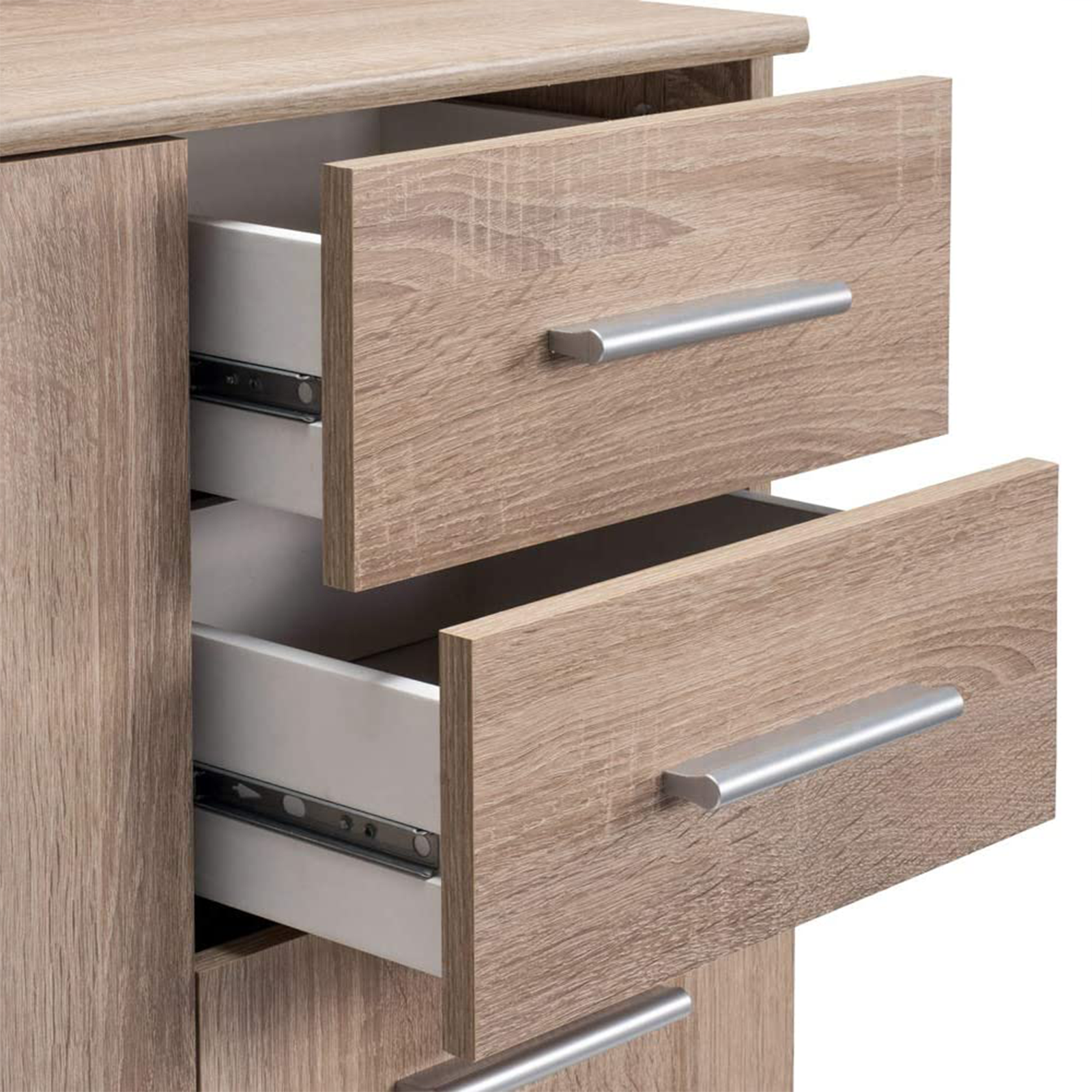 "K4298" wooden sideboard with 3 doors and 2 drawers for the living room, 106x36 cm, 93h