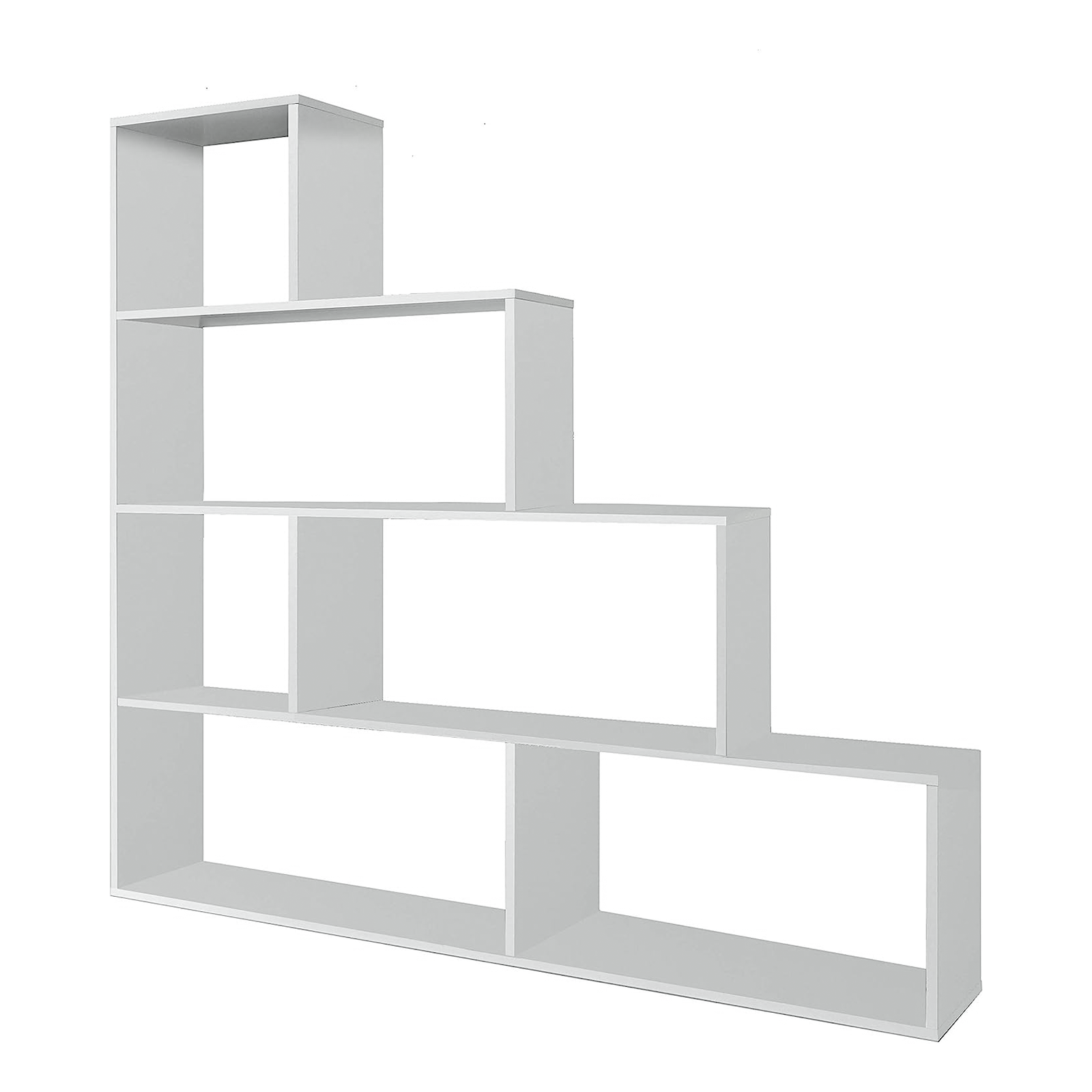 "Klum Canadian" modern bookcase with 6 shelves for the living room, 145x29 cm, 145 cm high