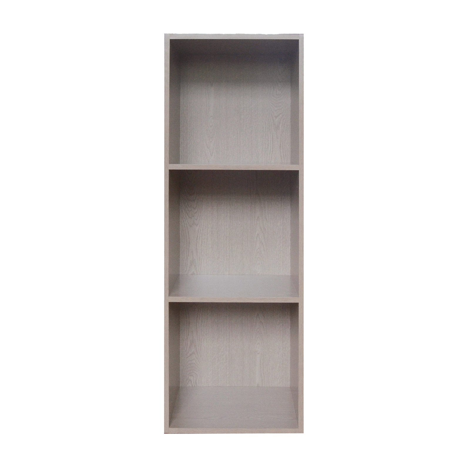 Tall open bookcase "Cubo" with 3 compartments in melamine wood, 31x30 cm, 91h