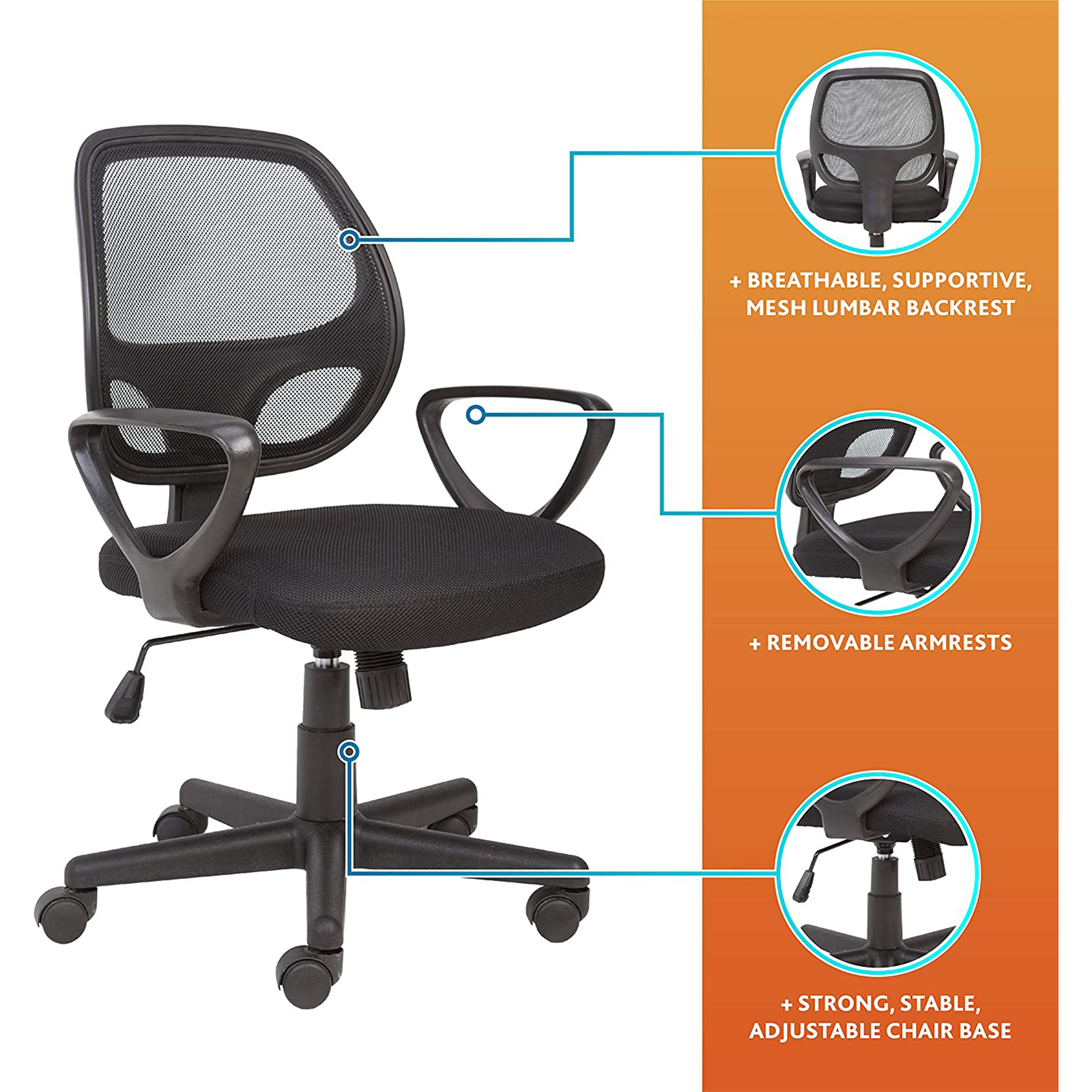 "New Manager" swivel office chair, executive chair with wheels and gaming lift