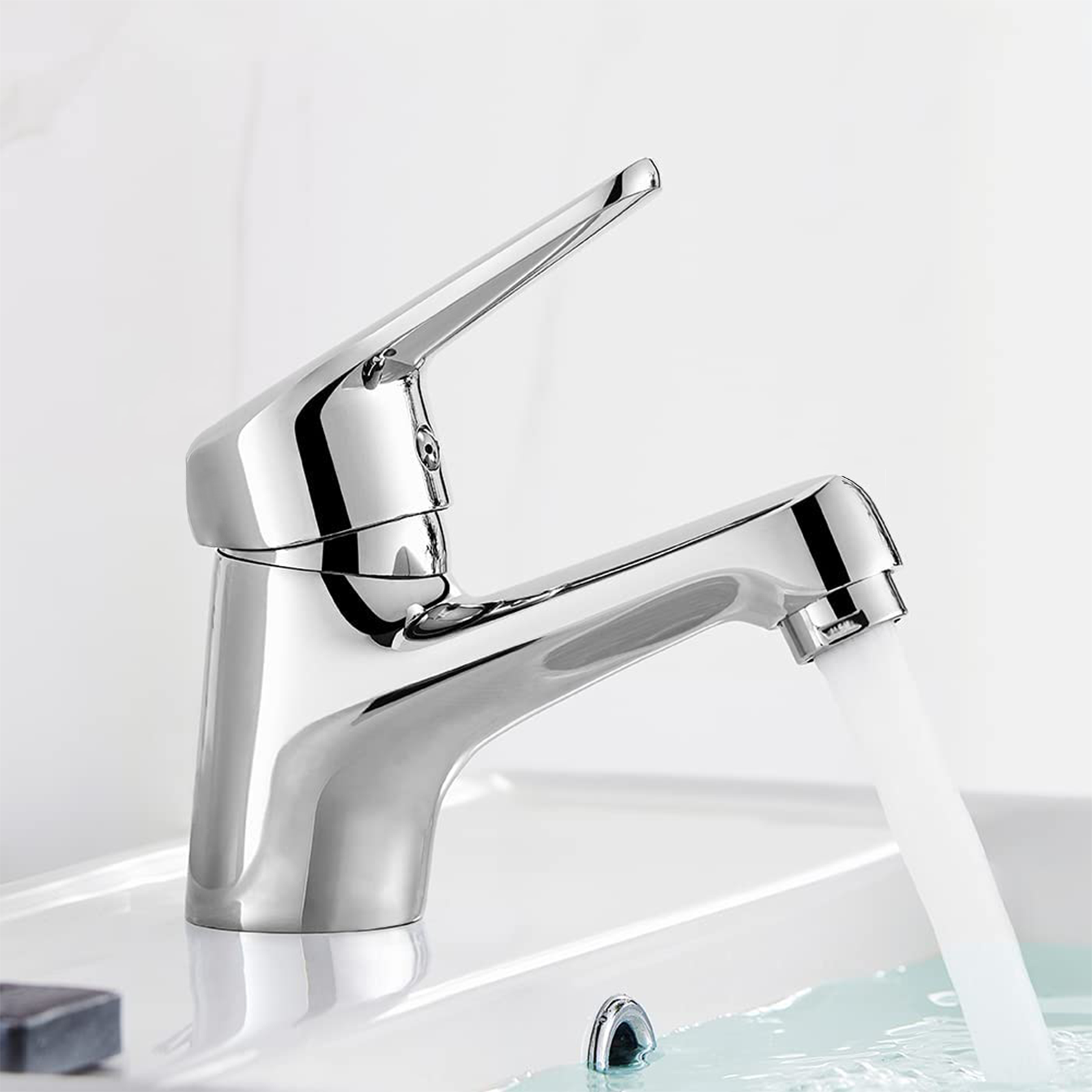 "King" built-in basin mixer in chromed brass with ø 42 mm cartridge
