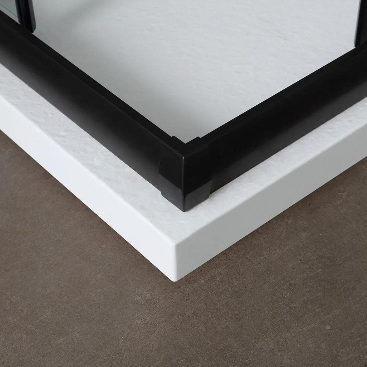 Box doccia rettangolare "Cielo" in vetro trasparente con profilo nero opaco h 190 cm - MondoViro