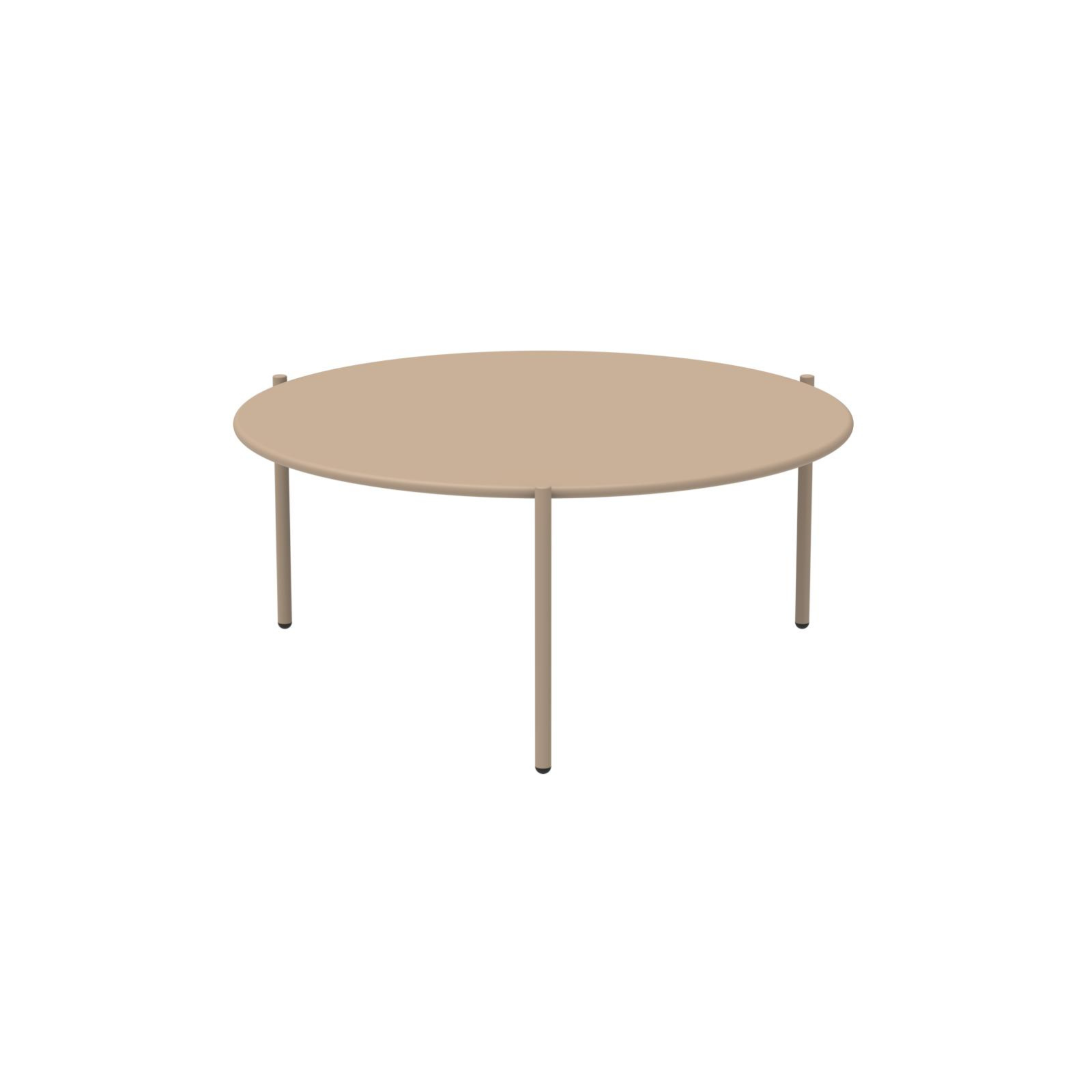 "Aria2" round metal coffee table, stackable garden table, 90x90 cm, 40 cm high