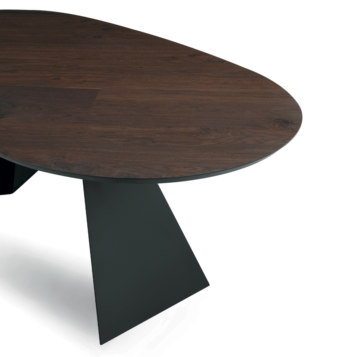 Tavolo fisso moderno da pranzo "Nargy" con base in metallo e piano in rovere cm 210x109 75h - MondoViro