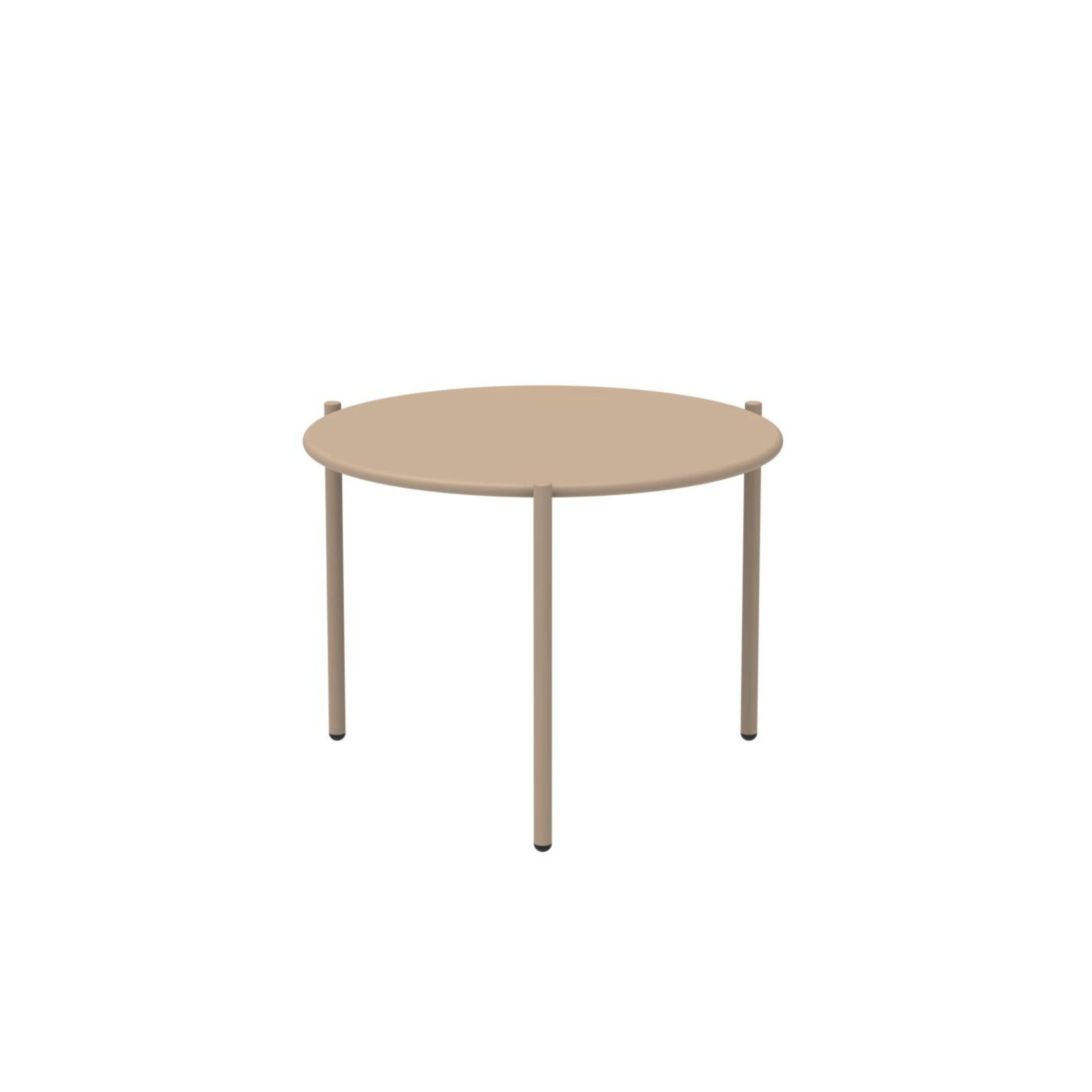 "Aria1" round metal coffee table, stackable garden table, 60x60 cm, 46 cm high
