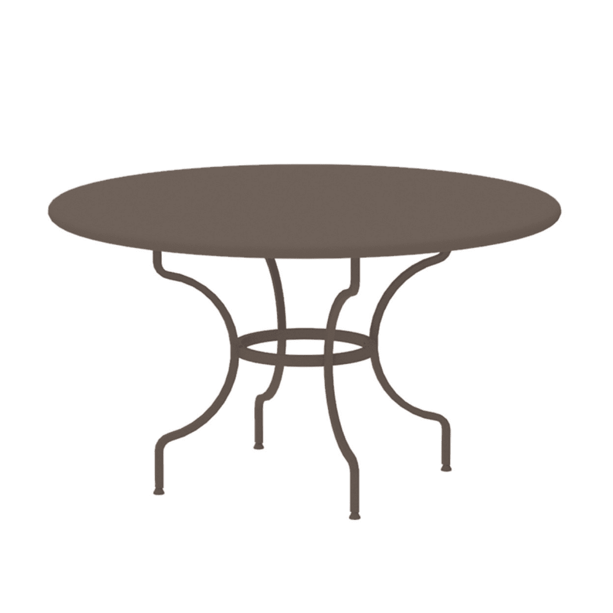 Tavolo tondo da pranzo in metallo zincato "Tosca" per giardino cm 145x145 75h - MondoViro