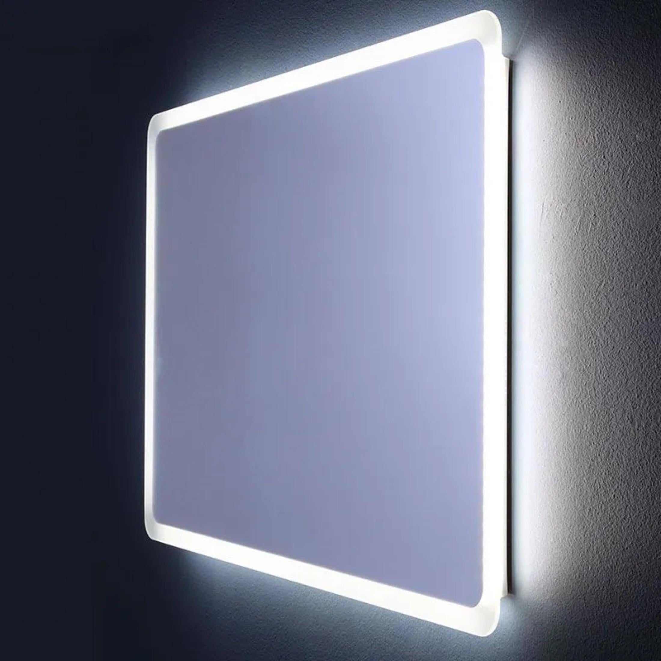 Dallas Rounded LED Bathroom Mirror with Illuminated Frame