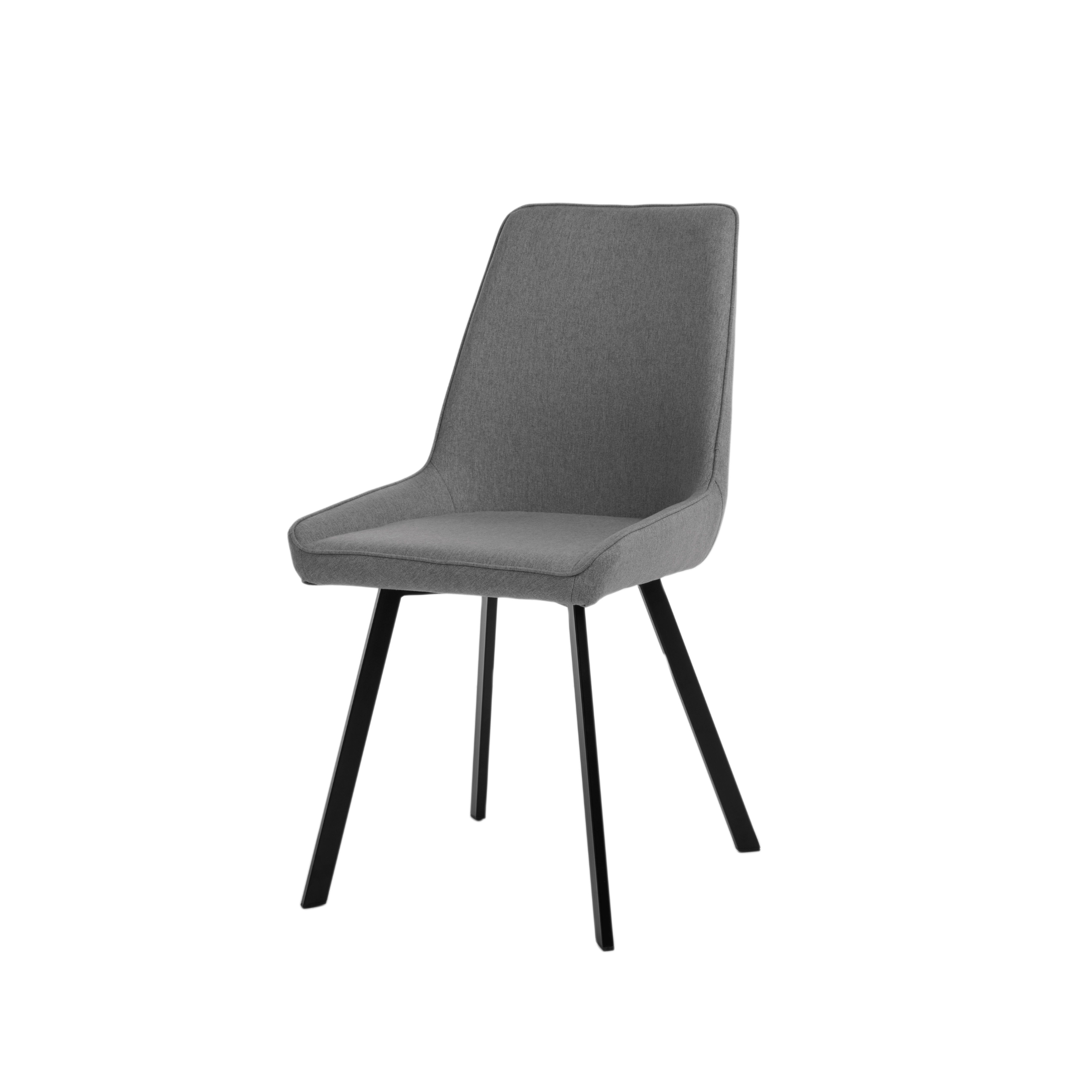 Set of modern "Woody" fabric living room chairs with metal legs, 46x57 cm, 80 cm high