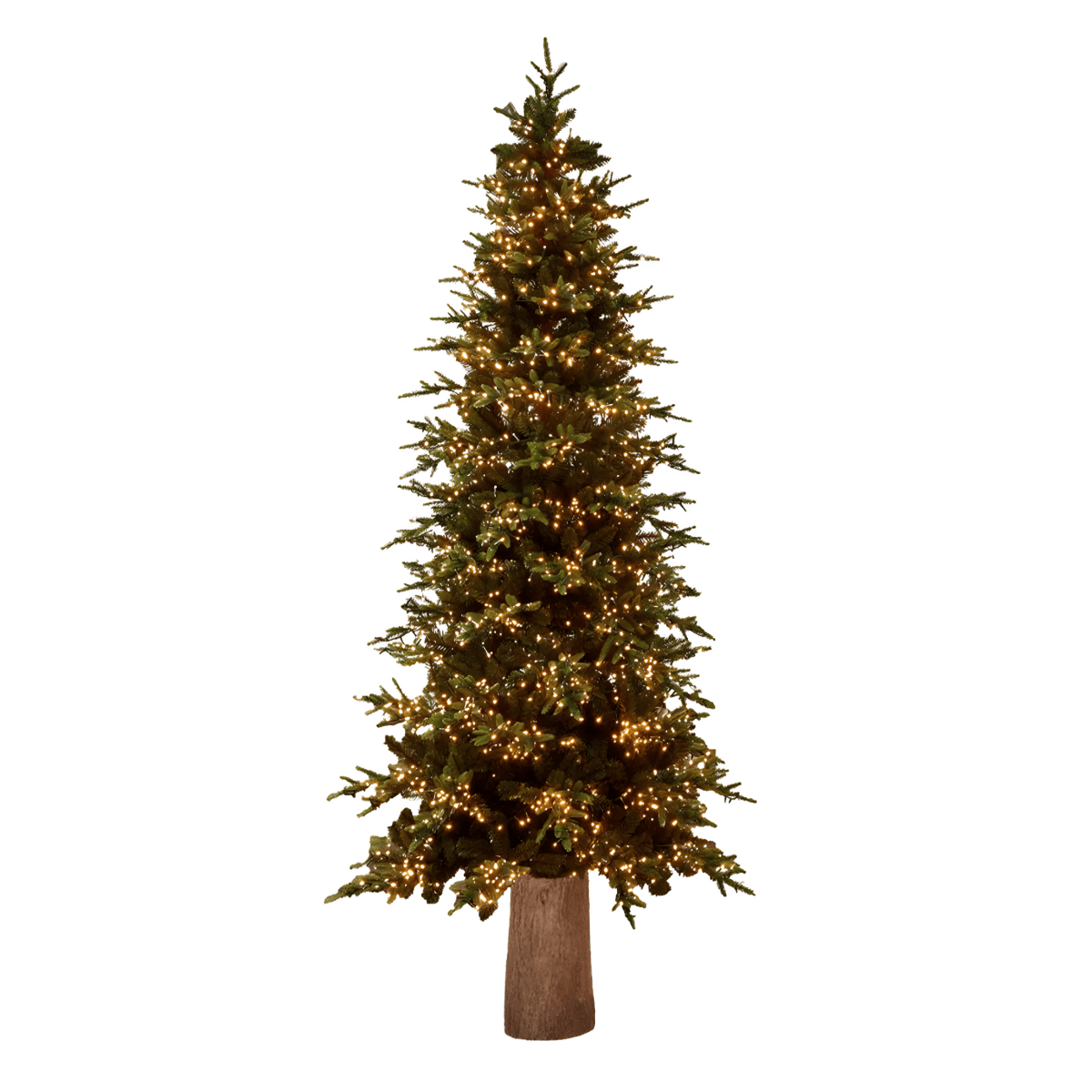 Albero di Natale "Pino Luxury New" con LED integrati, in PE Effetto Real Touch - MondoViro