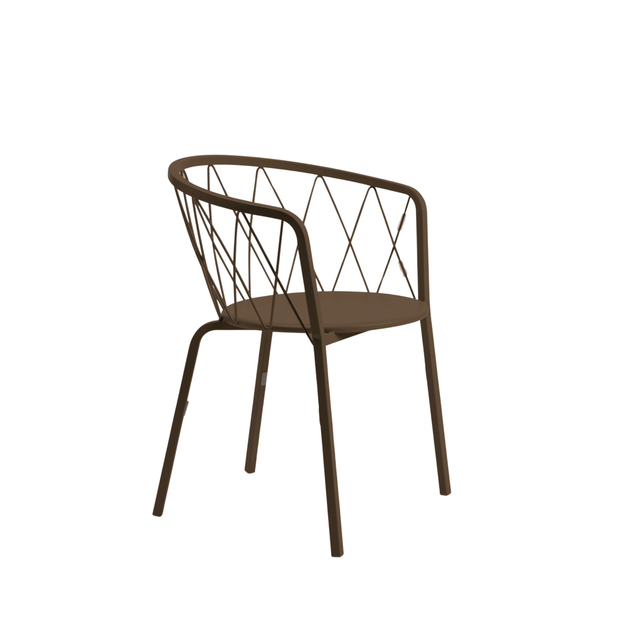 Set of stackable painted metal garden chairs "Daisy" 57x55 cm 75h