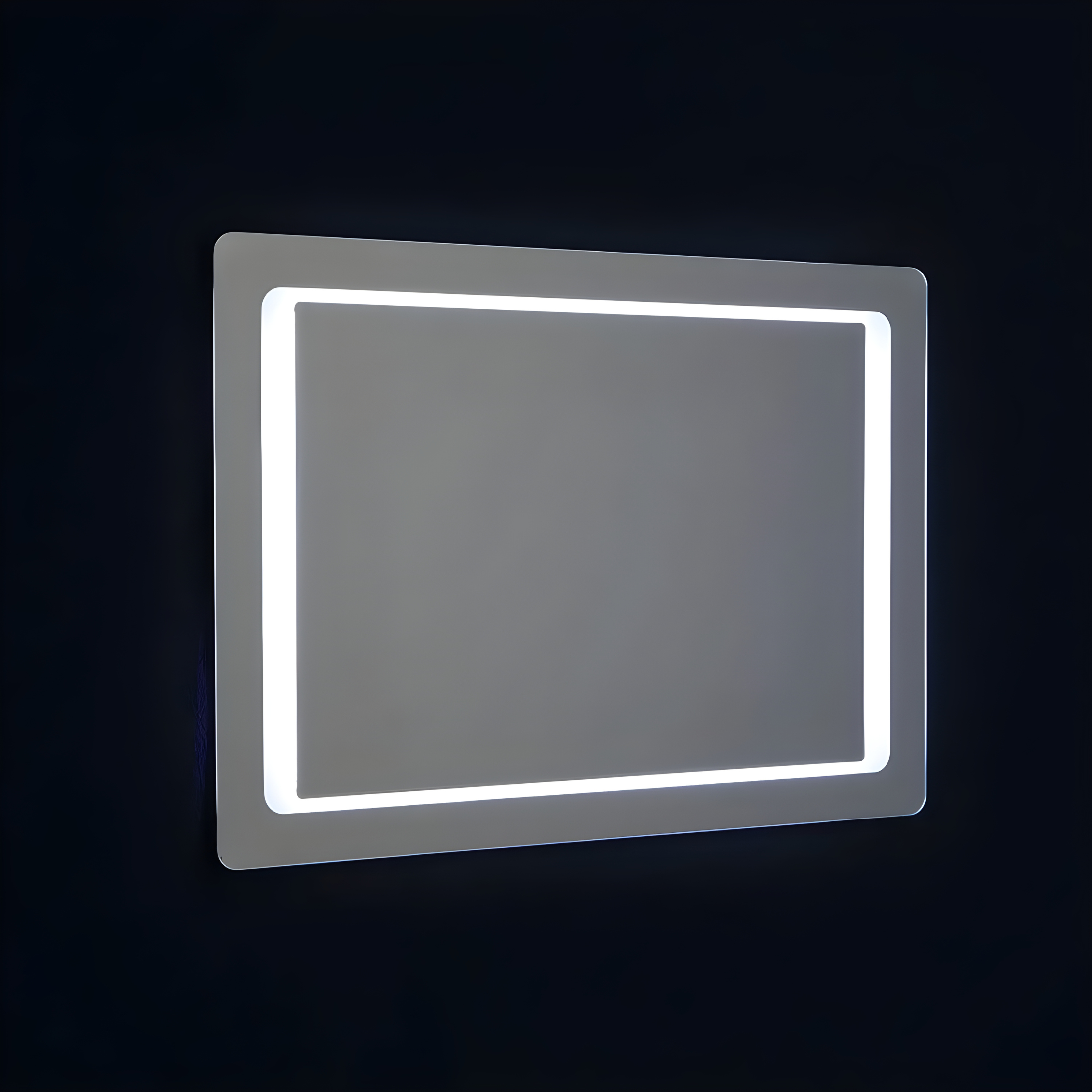 Reversible rectangular "Portland" LED framed mirror