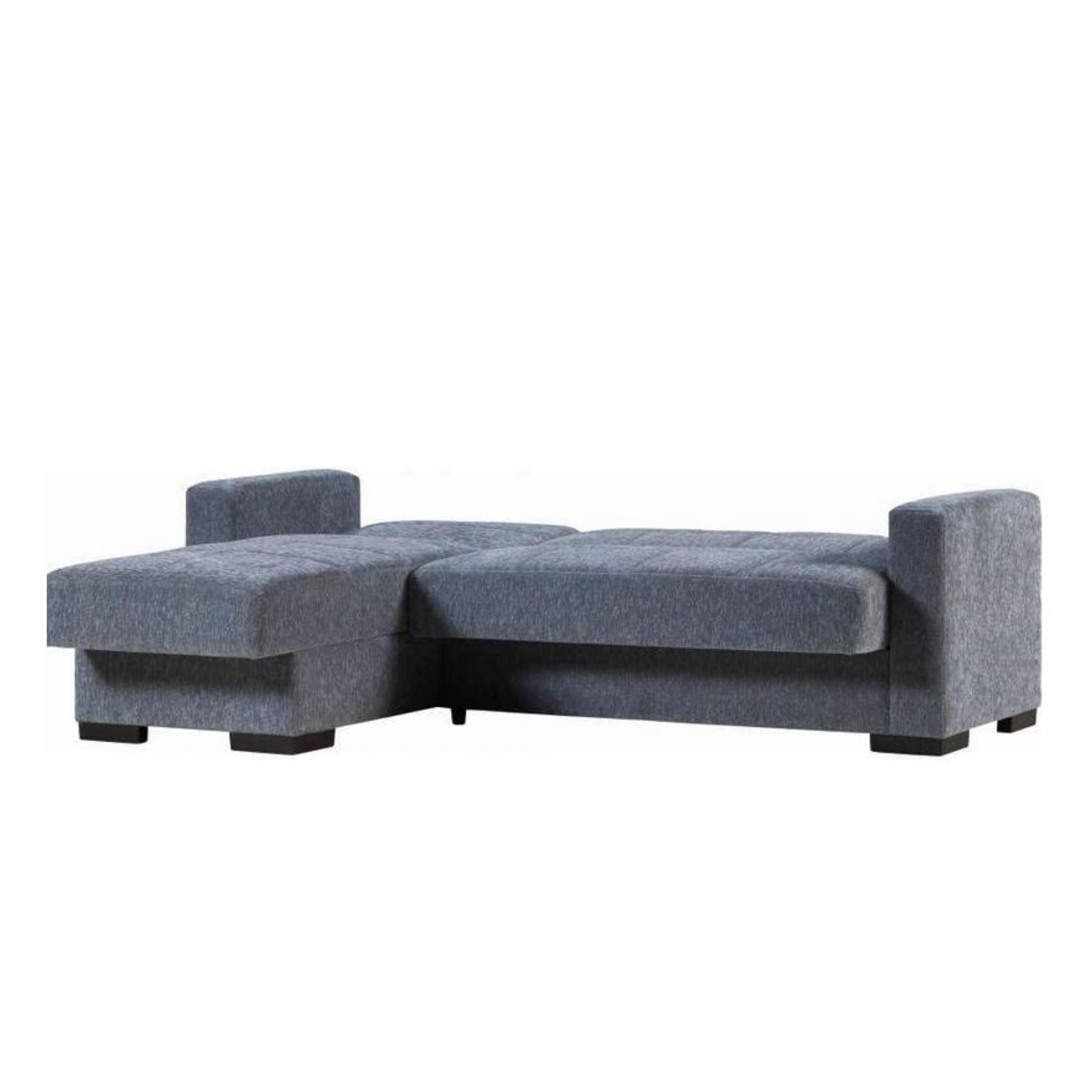"Karida" sofa bed with reversible meridienne and storage compartment cm 227x74/175 77h