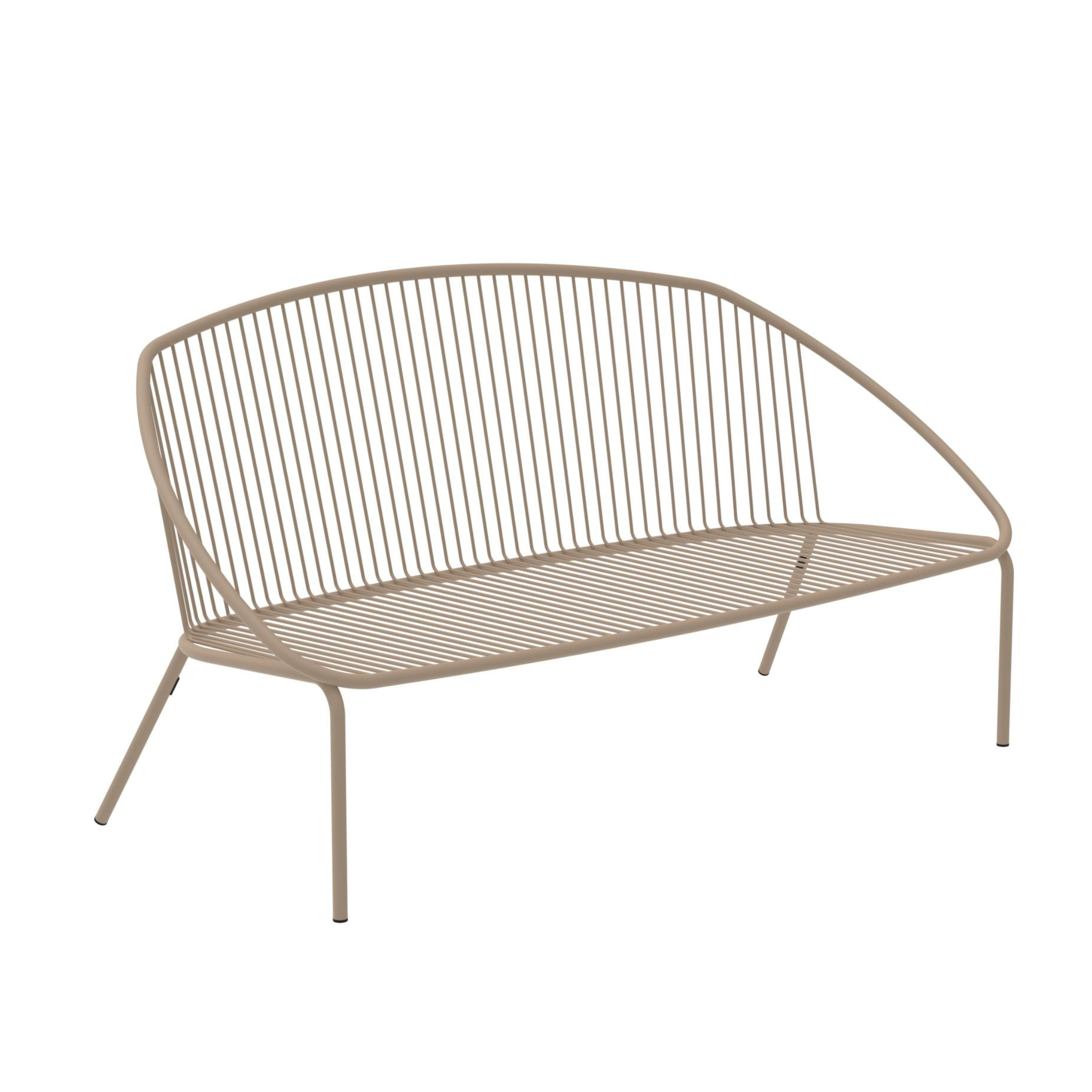 "Aria" metal garden sofa, stackable lounge bench, 160x81 cm, 85 cm high