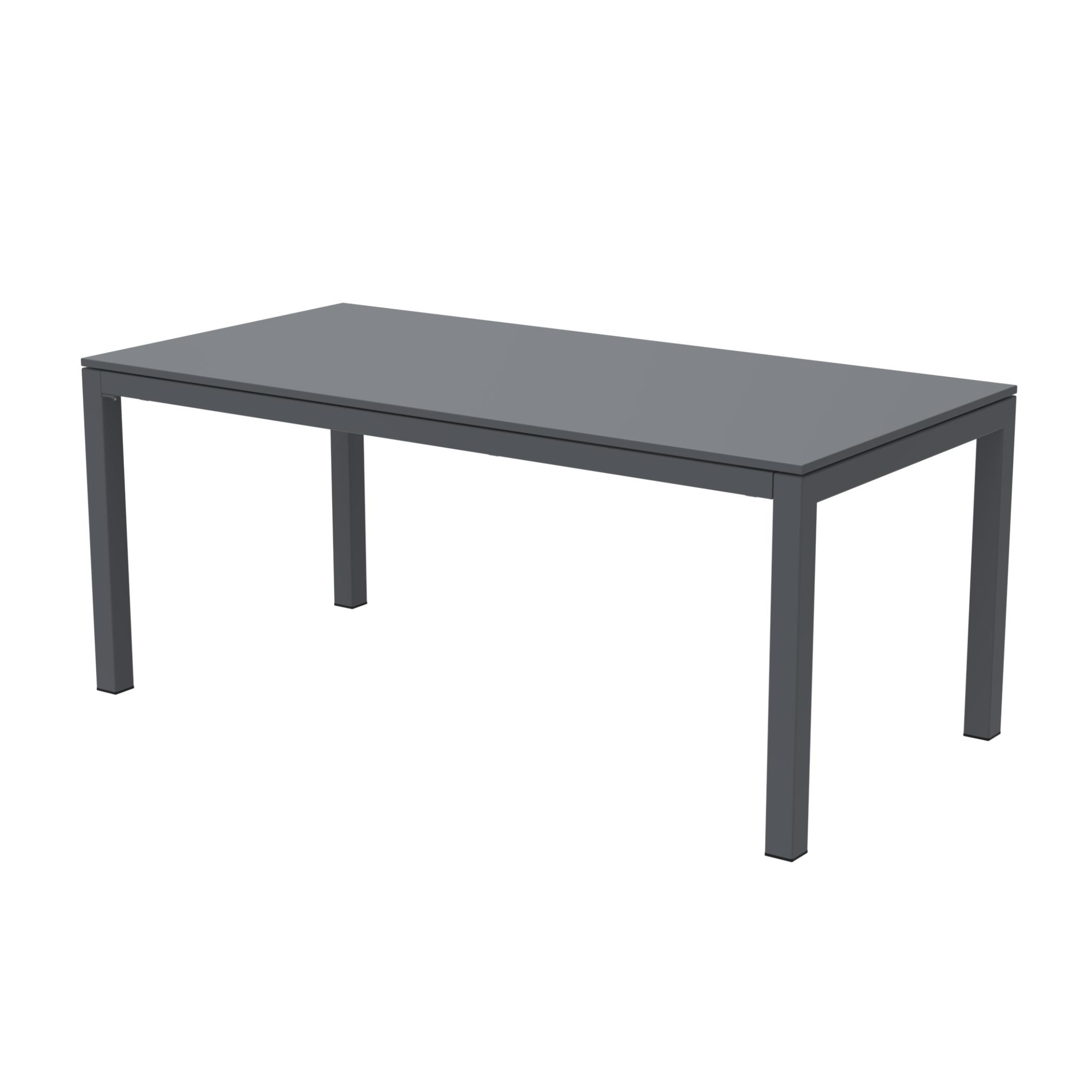 Extendable "Extia" painted metal garden table for modern use