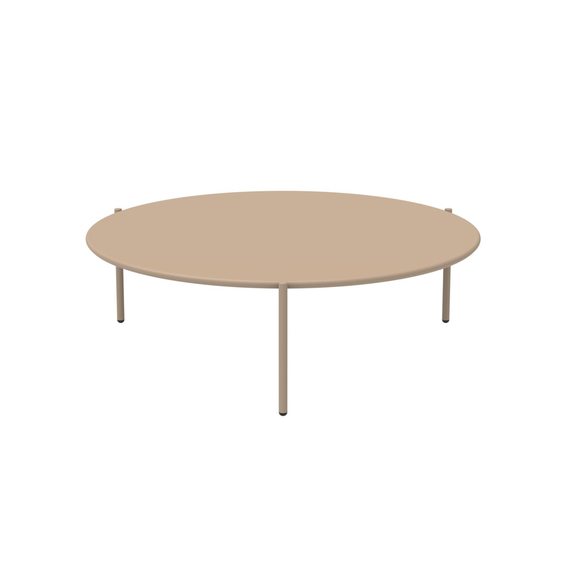 "Aria3" round metal coffee table, stackable garden table, 110x110 cm, 35 cm high