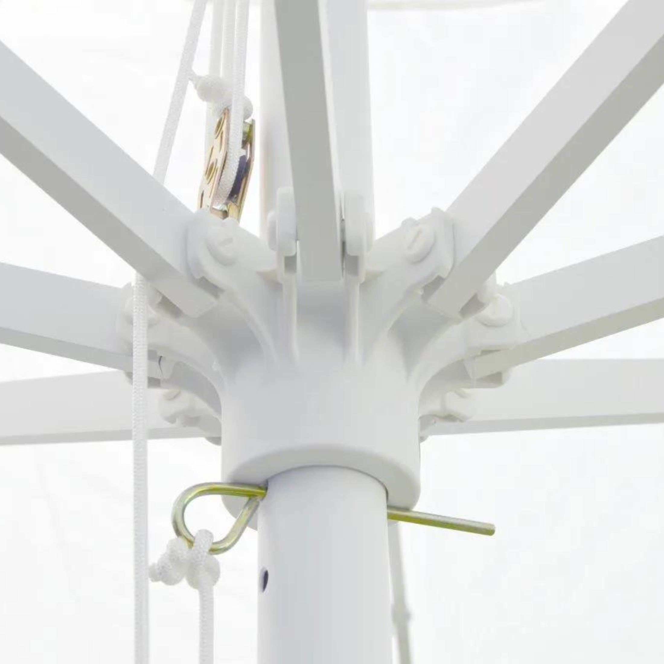 Modern "Corallo Classic" umbrella with white central pole