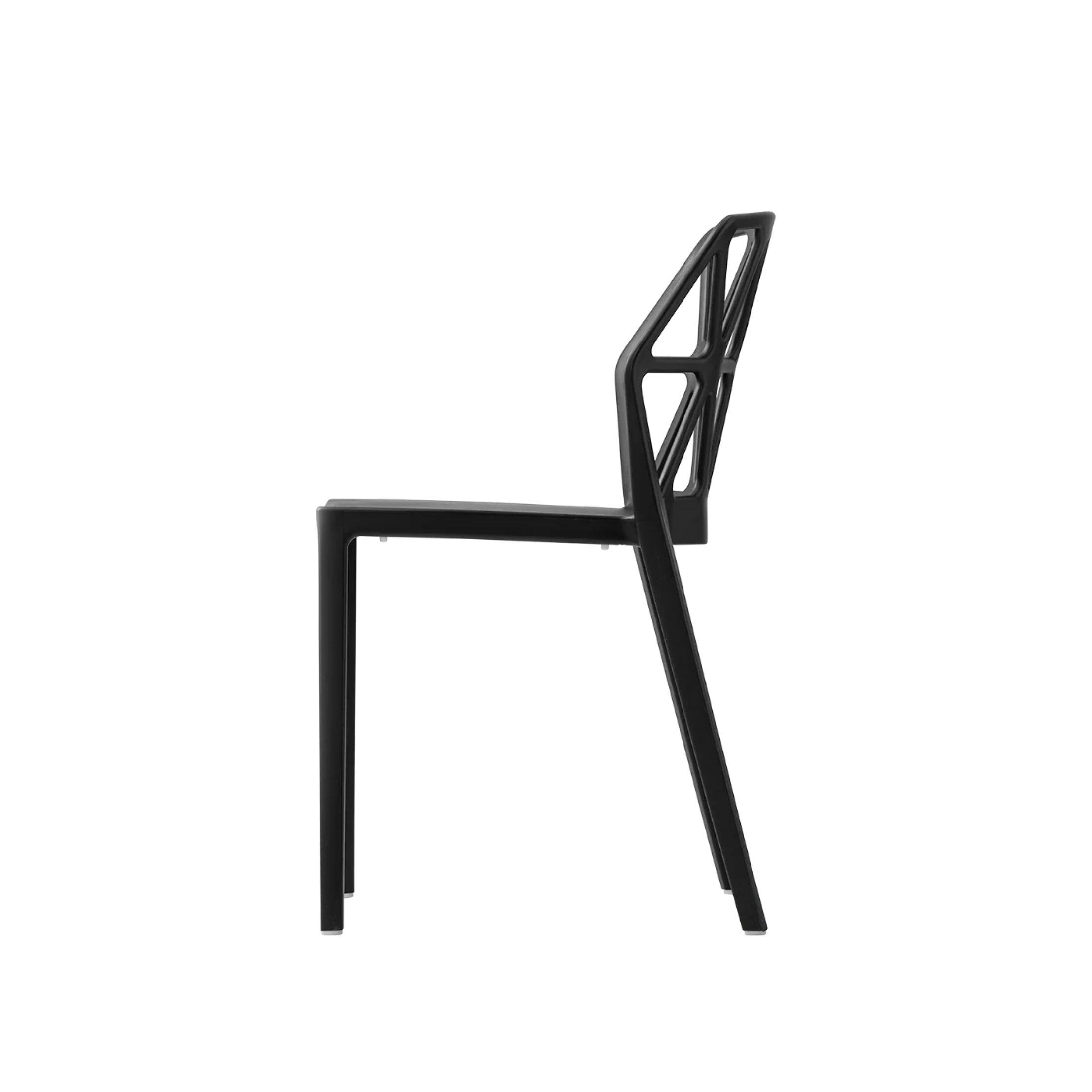 Set of modern polypropylene "Alchemia" chairs for indoor and outdoor use, stackable.