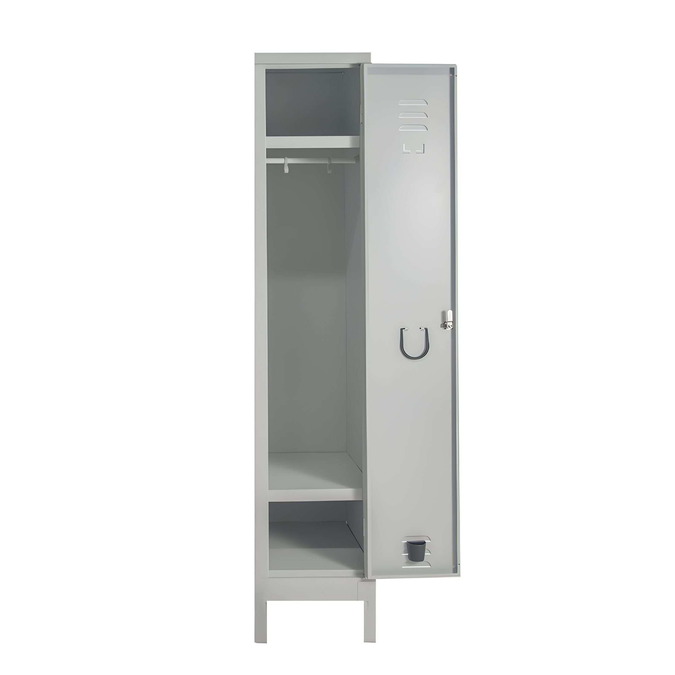 "Daegu" metal dressing closet with shelf and clothes hangers