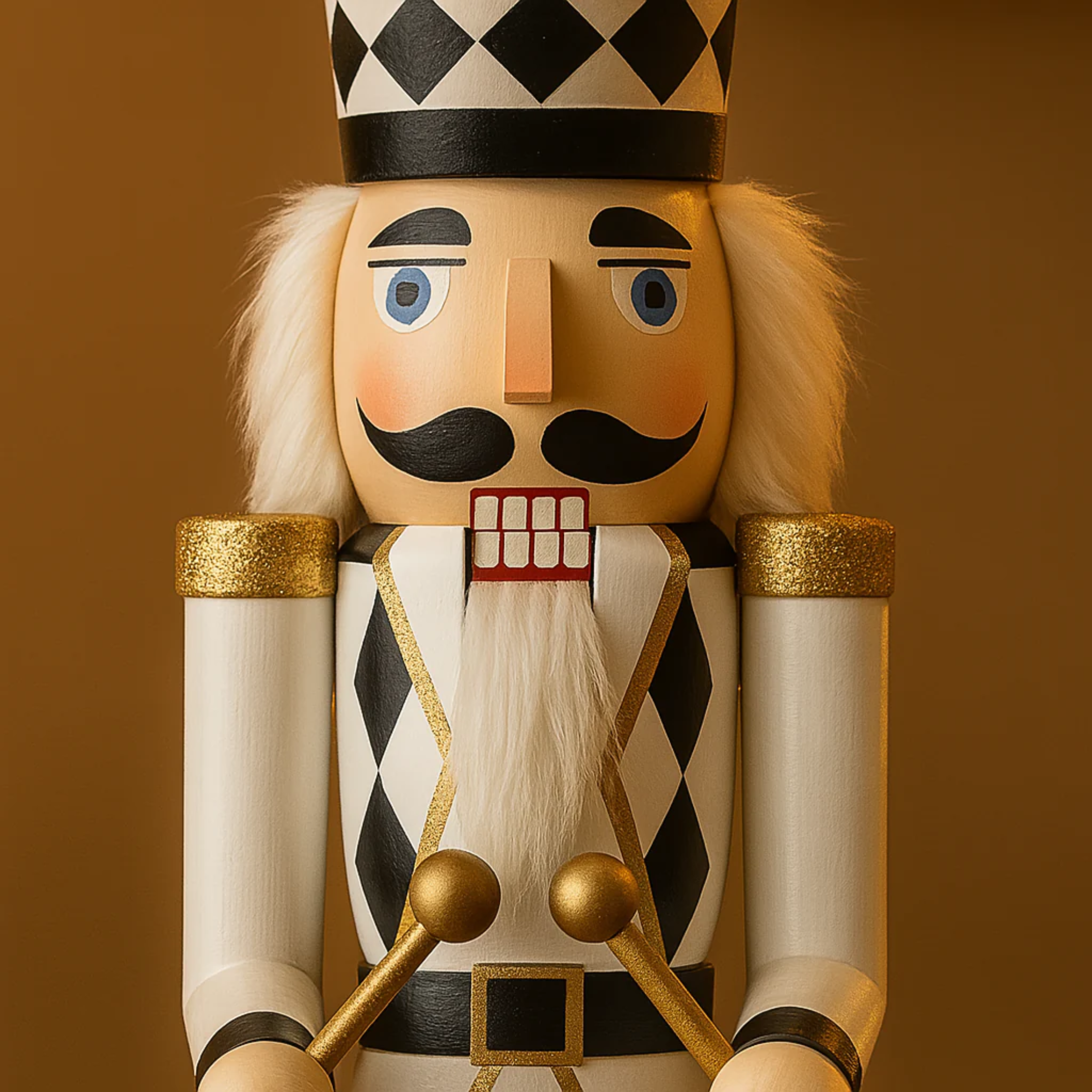 Christmas Nutcracker Soldier with White Suit for Christmas Decorations, 50cm high