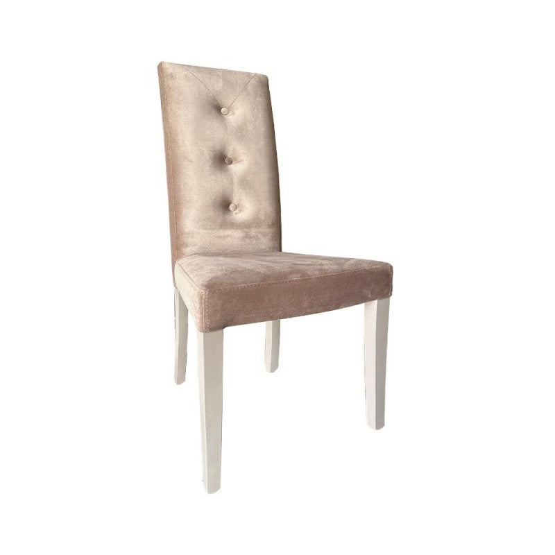 Set of "Montecarlo" dining chairs upholstered in velvet with 3 buttons cm 47x46 101h