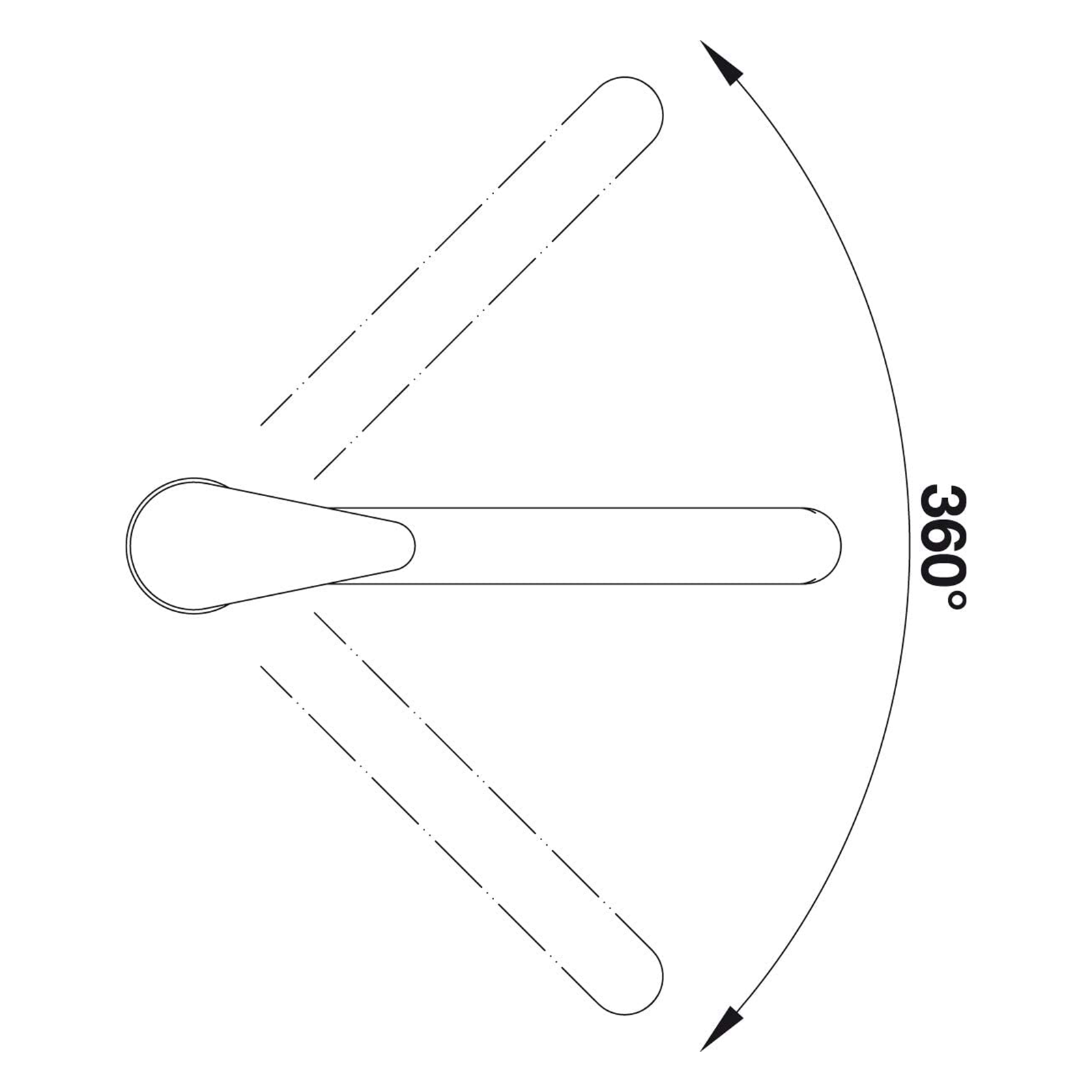 "Euro" sink mixer in chromed brass with ø 40 mm cartridge