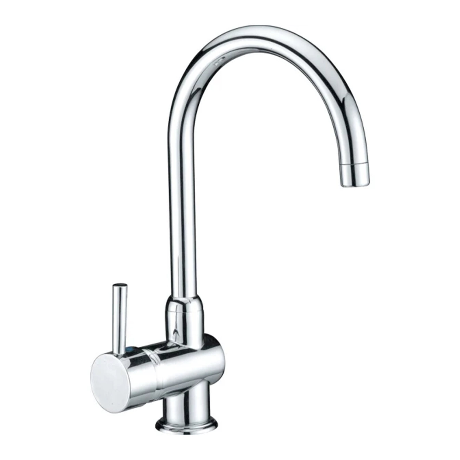 "Gemini" high-spout sink mixer in chromed brass with ø 40 mm cartridge
