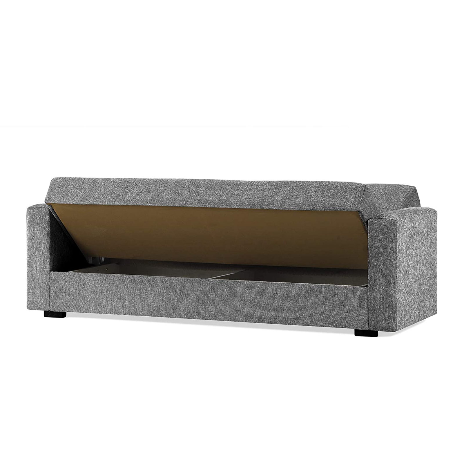 Modern double sofa bed with storage "Noa" in fabric 210x80 cm 90h