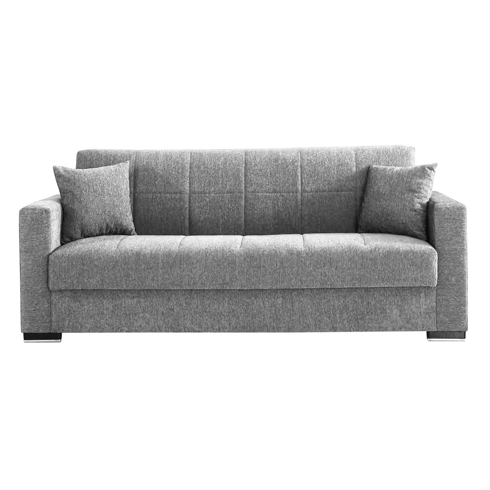 Modern double sofa bed with storage "Noa" in fabric 210x80 cm 90h