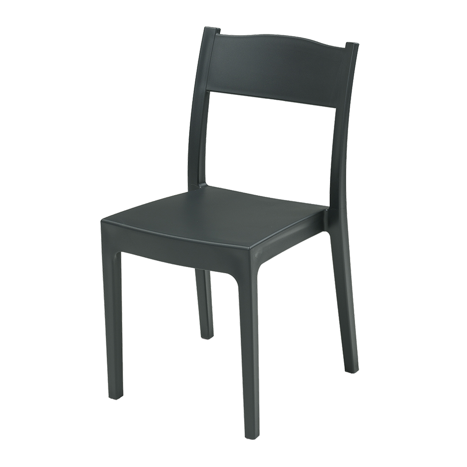 Set of "Vesta" resin garden chairs, resistant and stackable, 41x41 cm, 83 cm high.