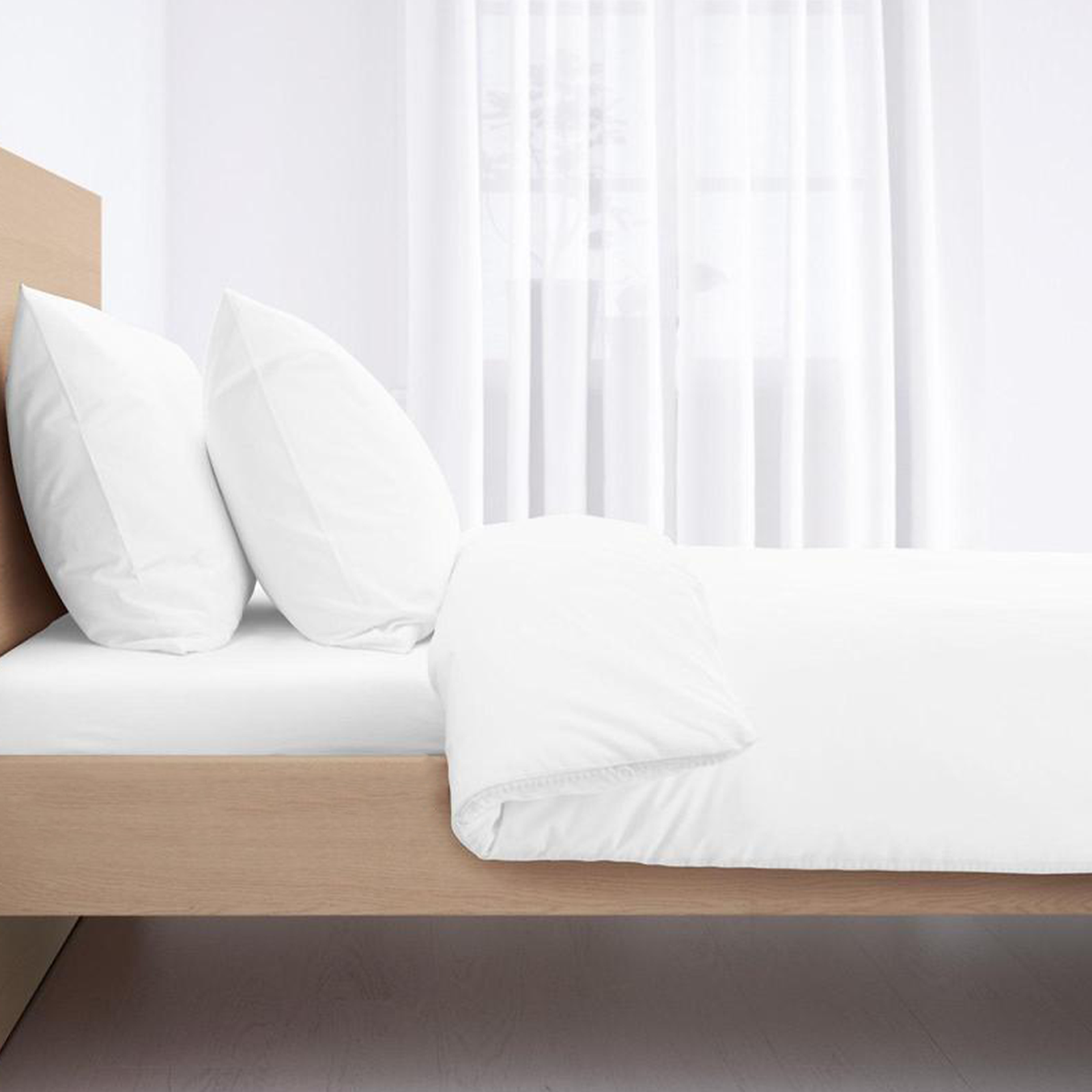 Single bed in elm wood "Modern" 200x85 cm 98h