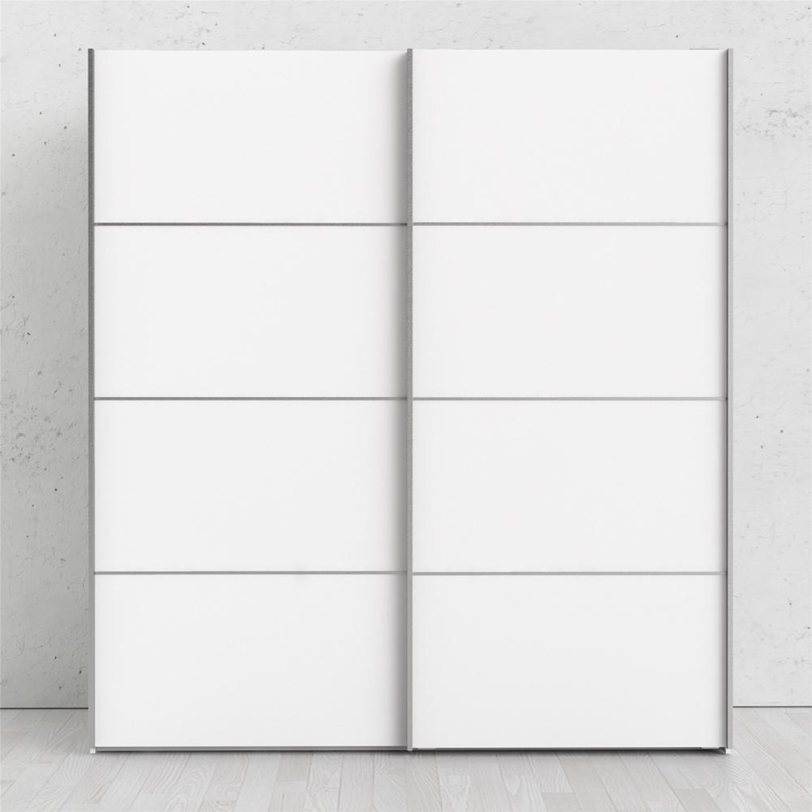 Modern wooden wardrobe "Verona" 2 sliding doors bedroom cm 182x64 201h