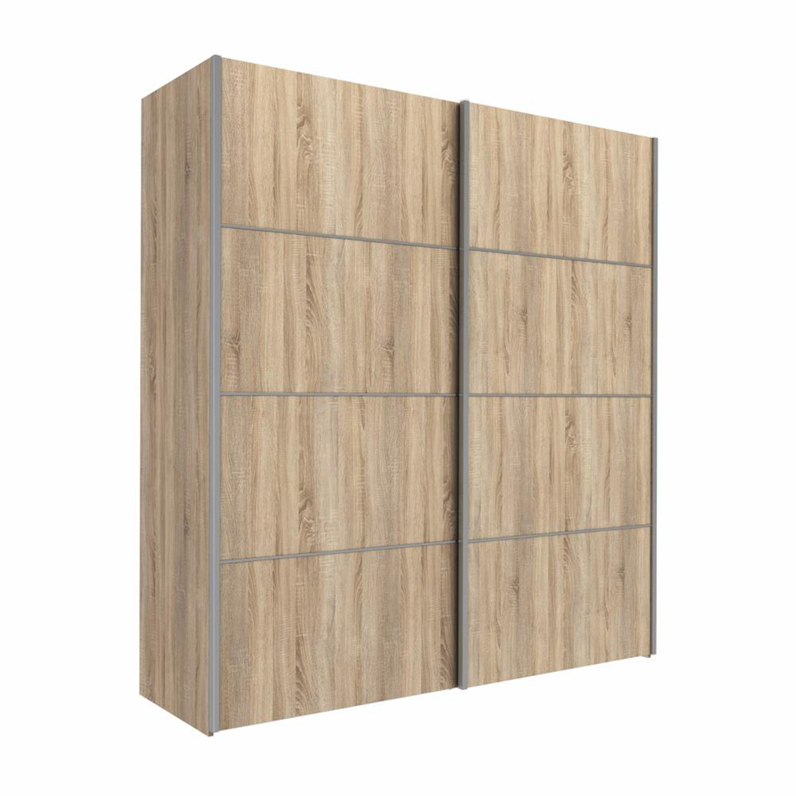 Modern wooden wardrobe "Verona" 2 sliding doors bedroom cm 182x64 201h