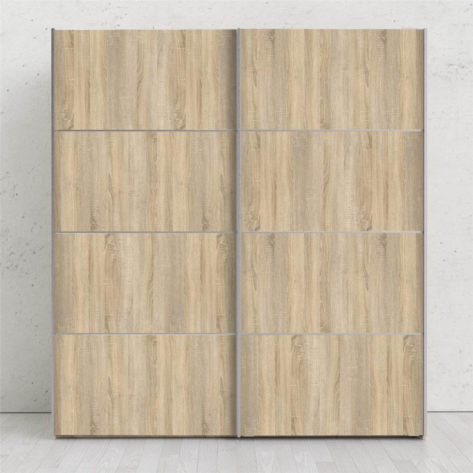 Modern wooden wardrobe "Verona" 2 sliding doors bedroom cm 182x64 201h