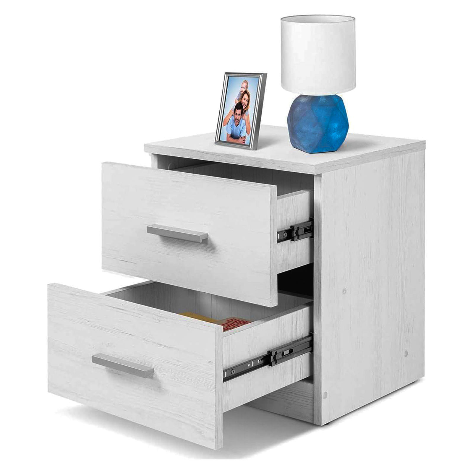 Modern wooden bedside table "Ven" 2-drawer bedside cabinet 44.5x40 cm 33h