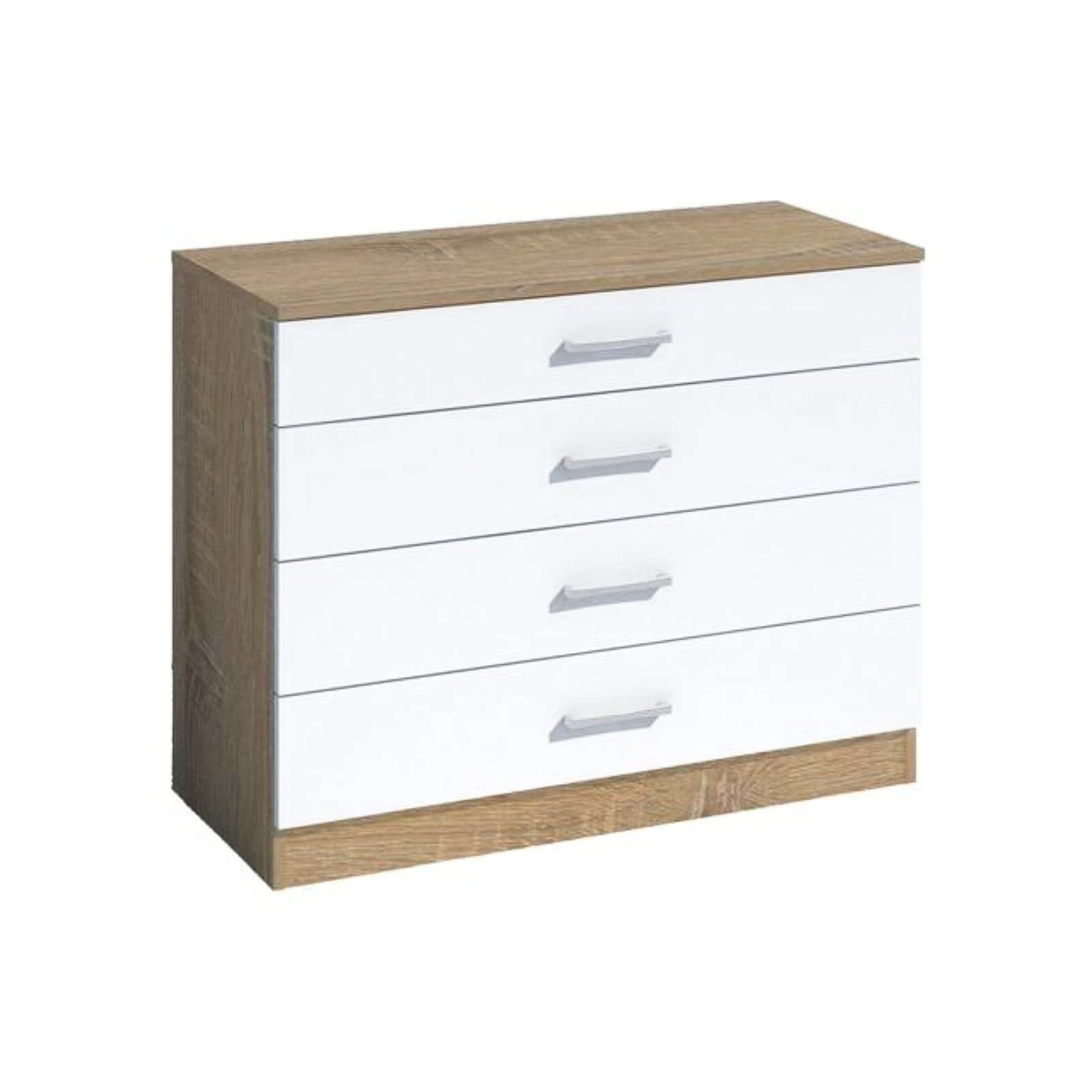 "Cassettone" wooden bedroom chest of drawers with 4 drawers, 70x40 cm, 72 cm high.